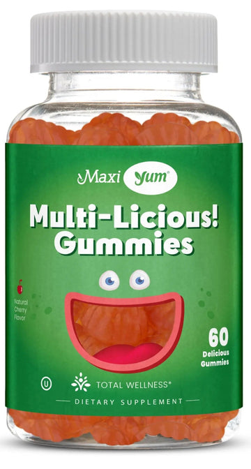 Maxi Health Multivitamin Gummies Vitamins for Adults & Kids - Cherry Flavored Gummy Multivitamins - 60 Vitamin Gummies for Women and Men Maxi Health buy supplements canada