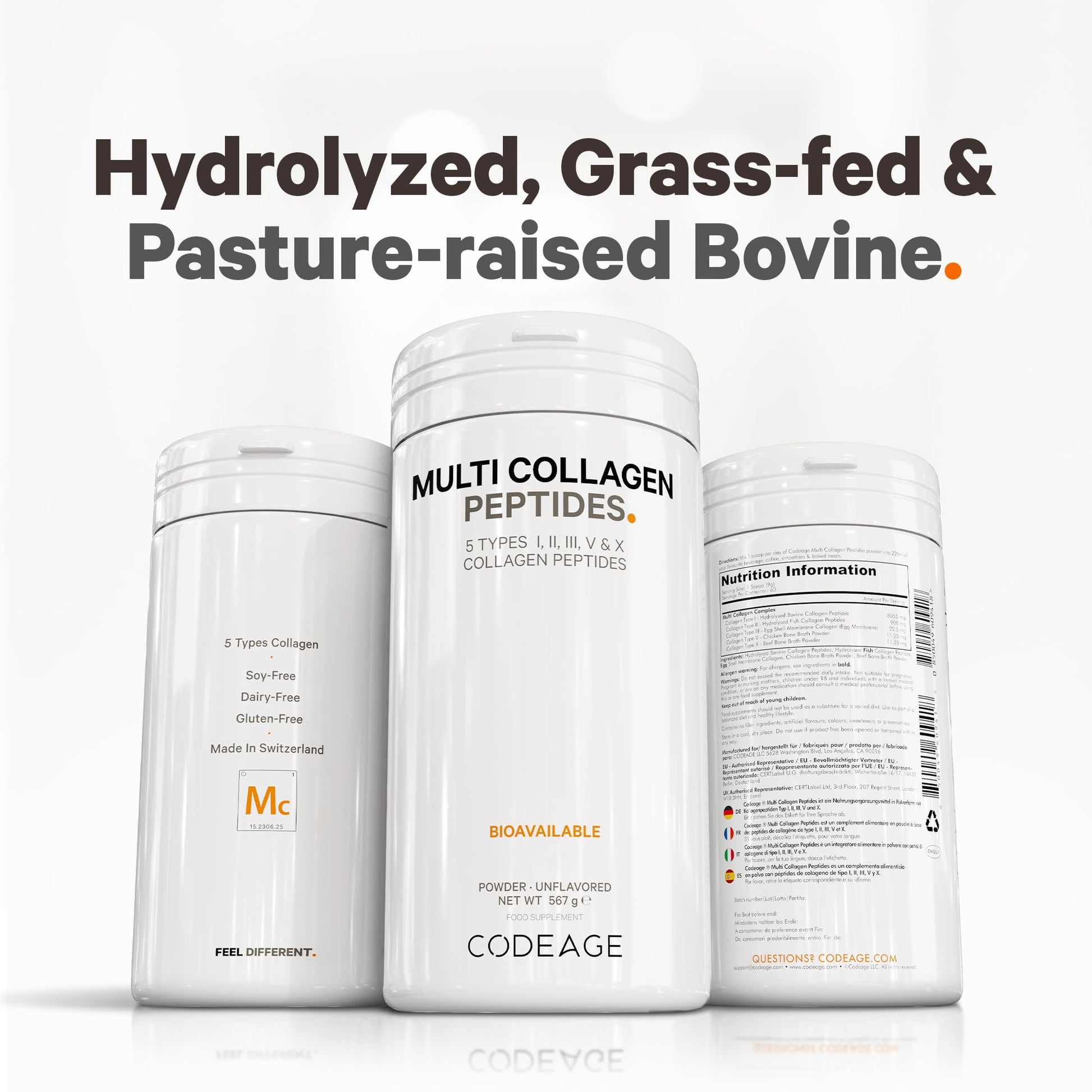 Codeage Multi Collagen Protein Powder Peptides, 2-Month Supply, Hydrolyzed, Type I, II, III, V, X Grass Fed Codeage buy supplements canada