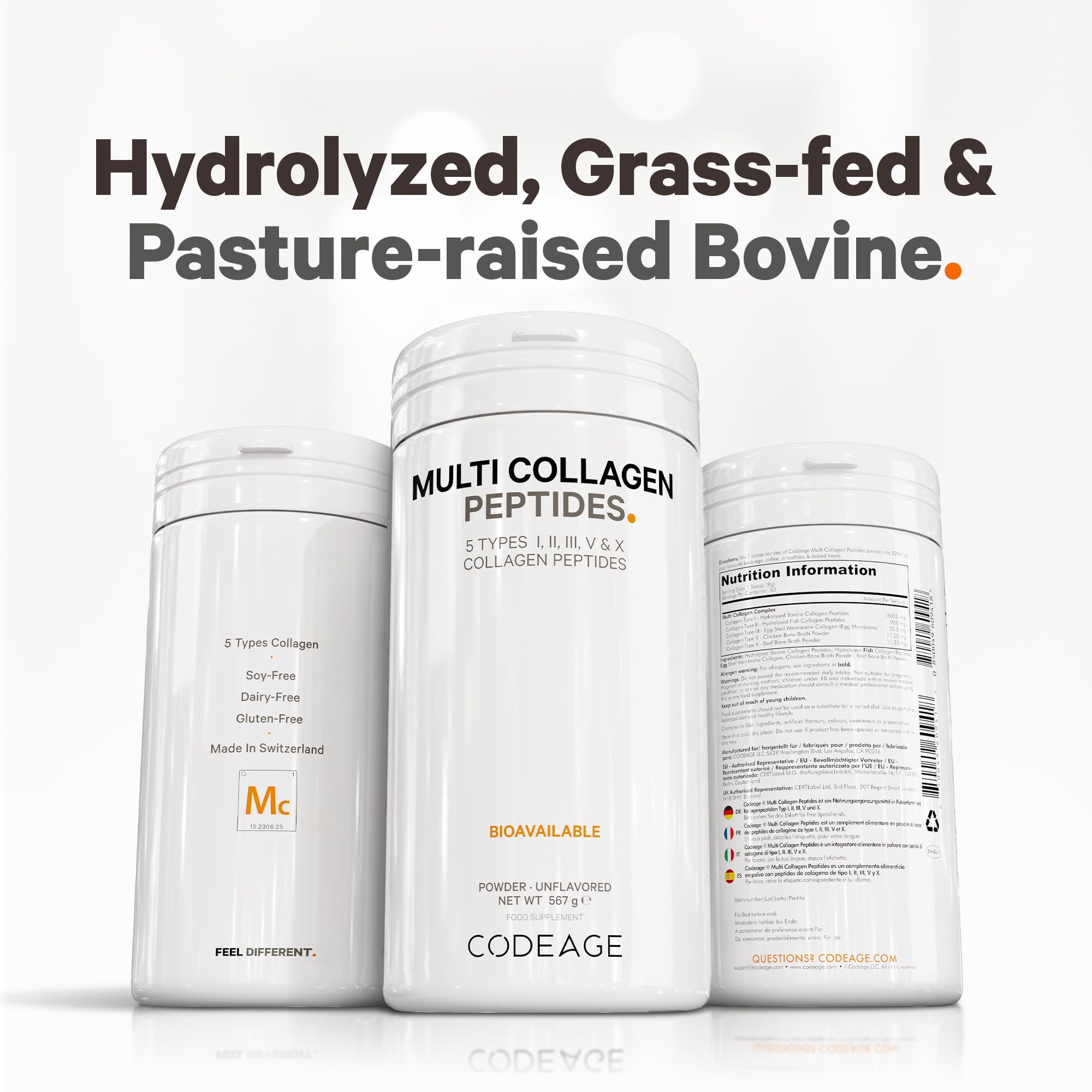 Codeage Multi Collagen Protein Powder Peptides, 2-Month Supply, Hydrolyzed, Type I, II, III, V, X Grass Fed Codeage buy supplements canada