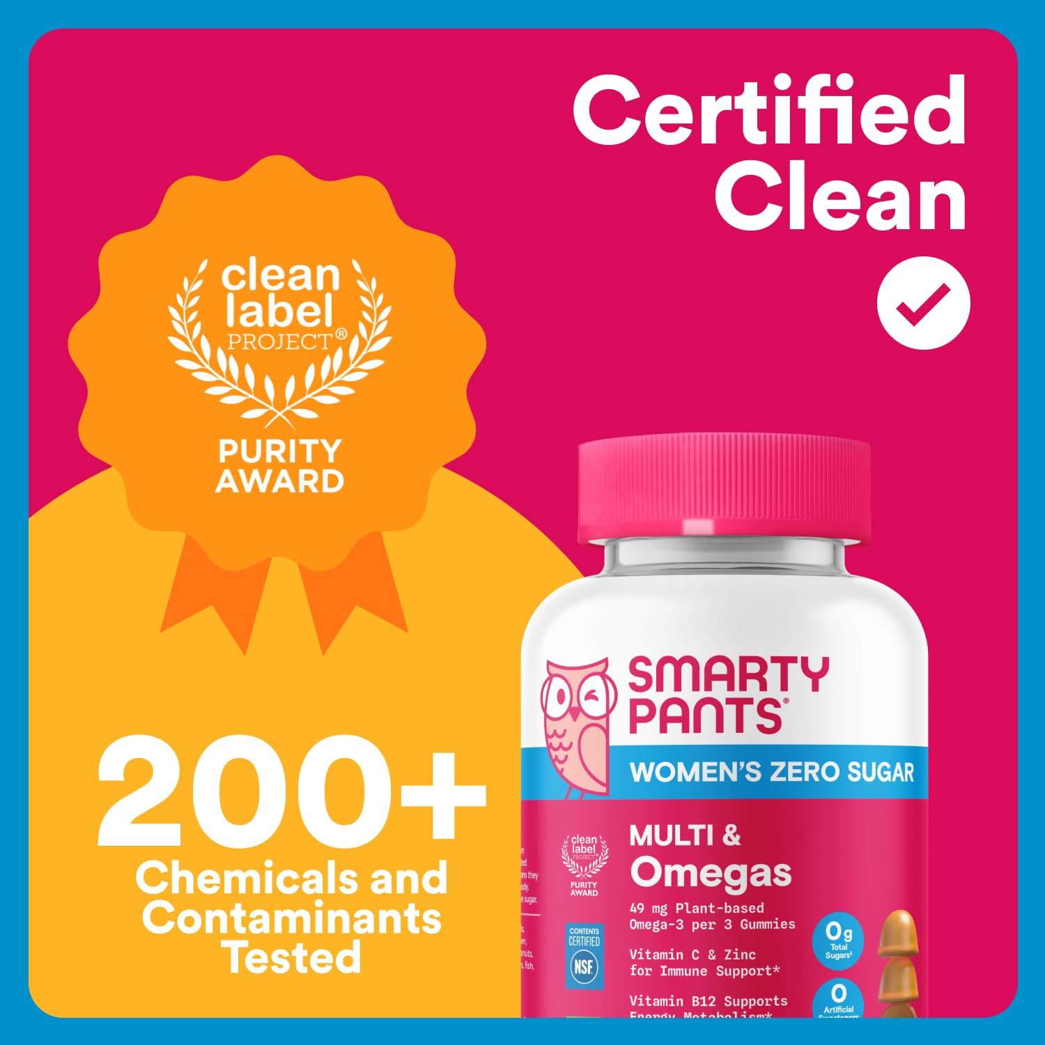 SmartyPants Zero Sugar Women’s Multivitamin Gummies: Biotin, Methylfolate, Omega 3 (ALA), Vitamin D3, C, Vitamin B12, B6, A, K, Zinc, Inositol SmartyPants buy supplements canada