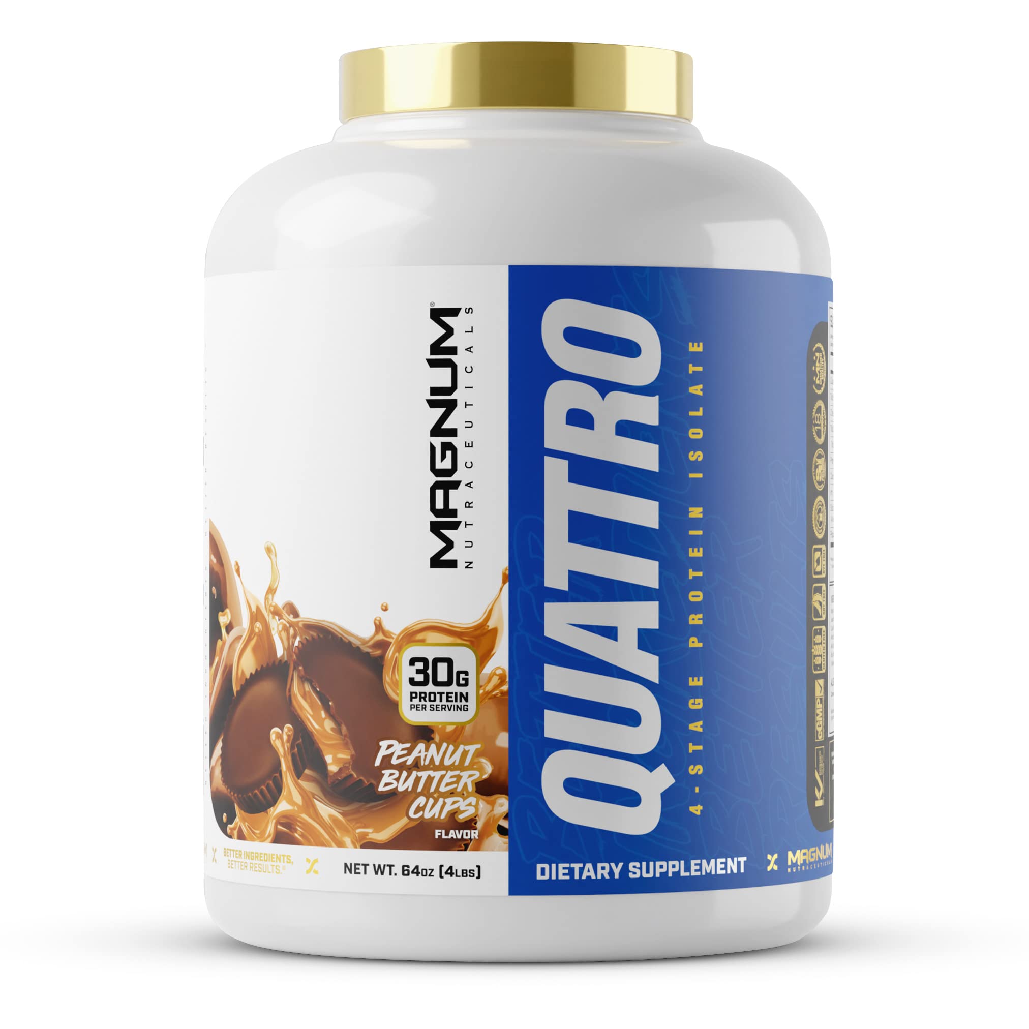 Magnum Nutraceuticals Quattro -, Peanut Butter Cups, 4LB - May Support Muscle Growth QUATTRO buy supplements canada