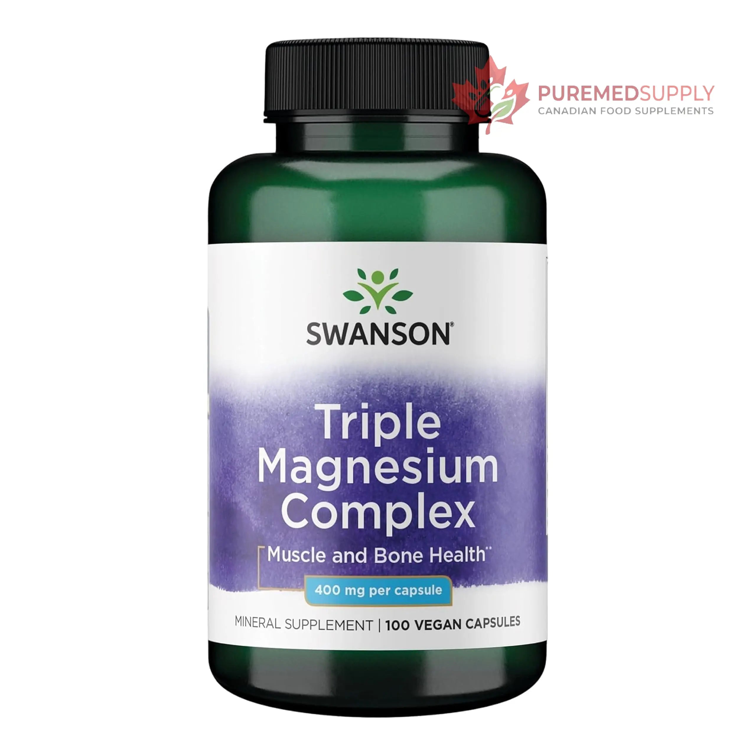Swanson Triple Magnesium Complex - 100 Capsules, 400mg Each Swanson buy supplements canada