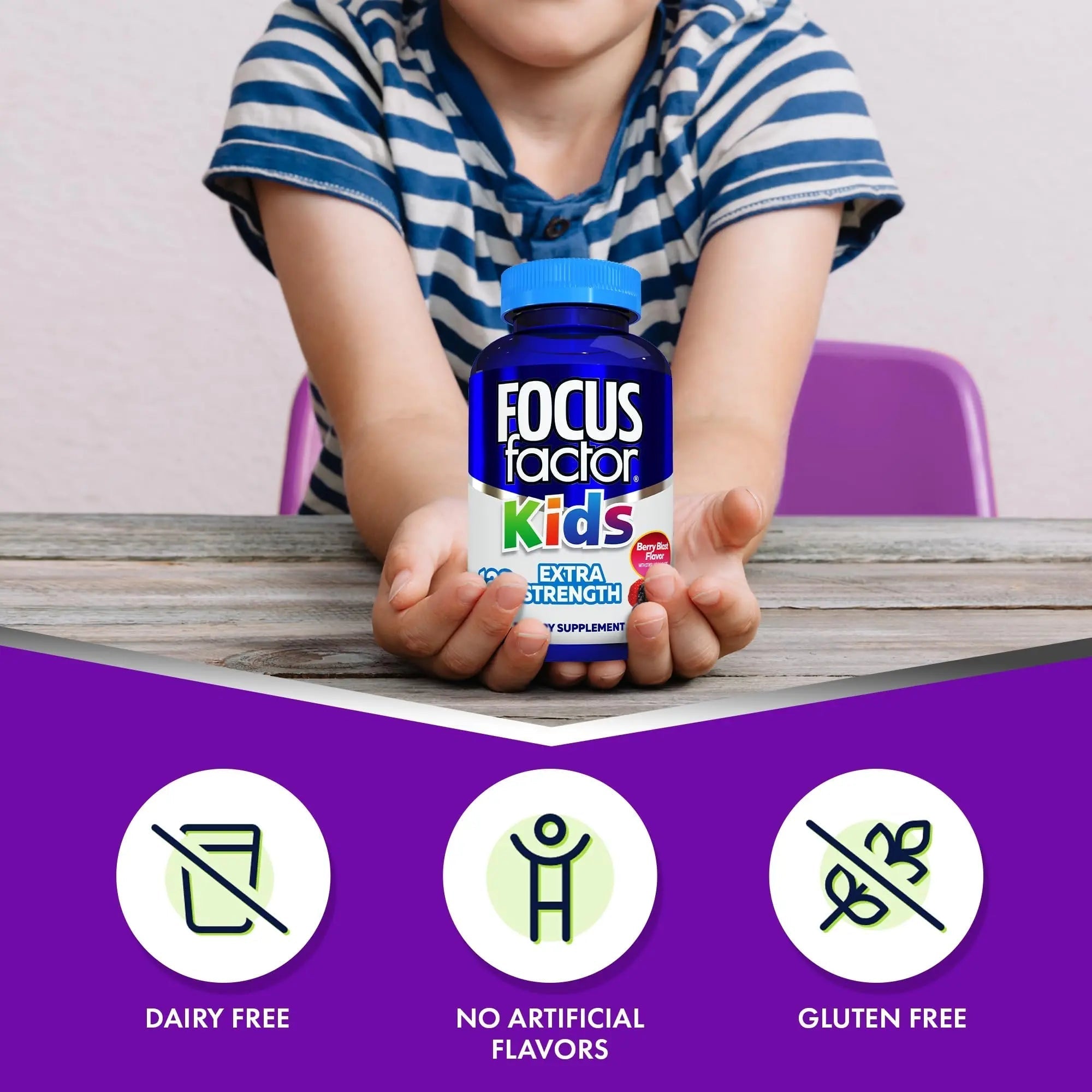 Focus Factor Kids Extra Strength Daily Chewable for Brain Health Support, 120 Count – Vitamins - Quality Formula Focus Factor buy supplements canada