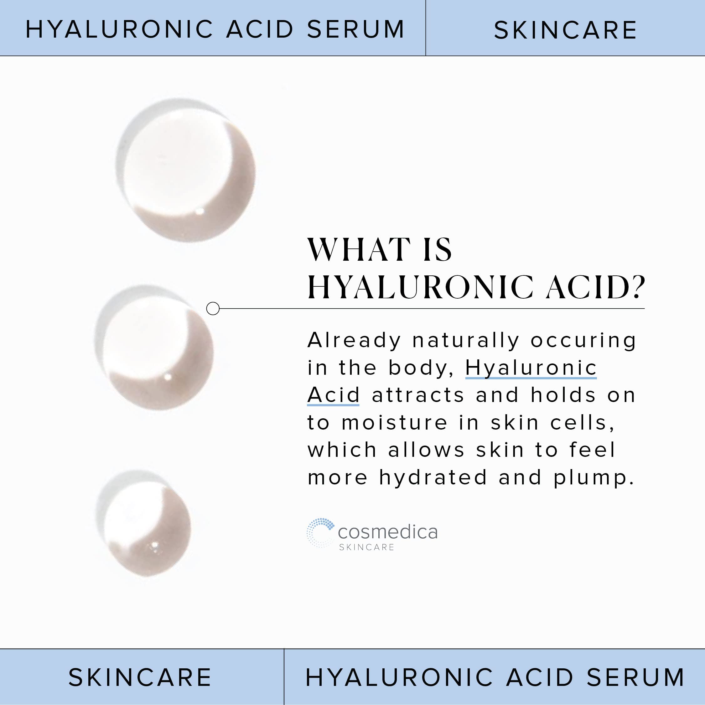Hyaluronic Acid Serum for Skin 100% Pure Anti Aging Serum Intense Hydration Cosmedica Skincare buy supplements canada