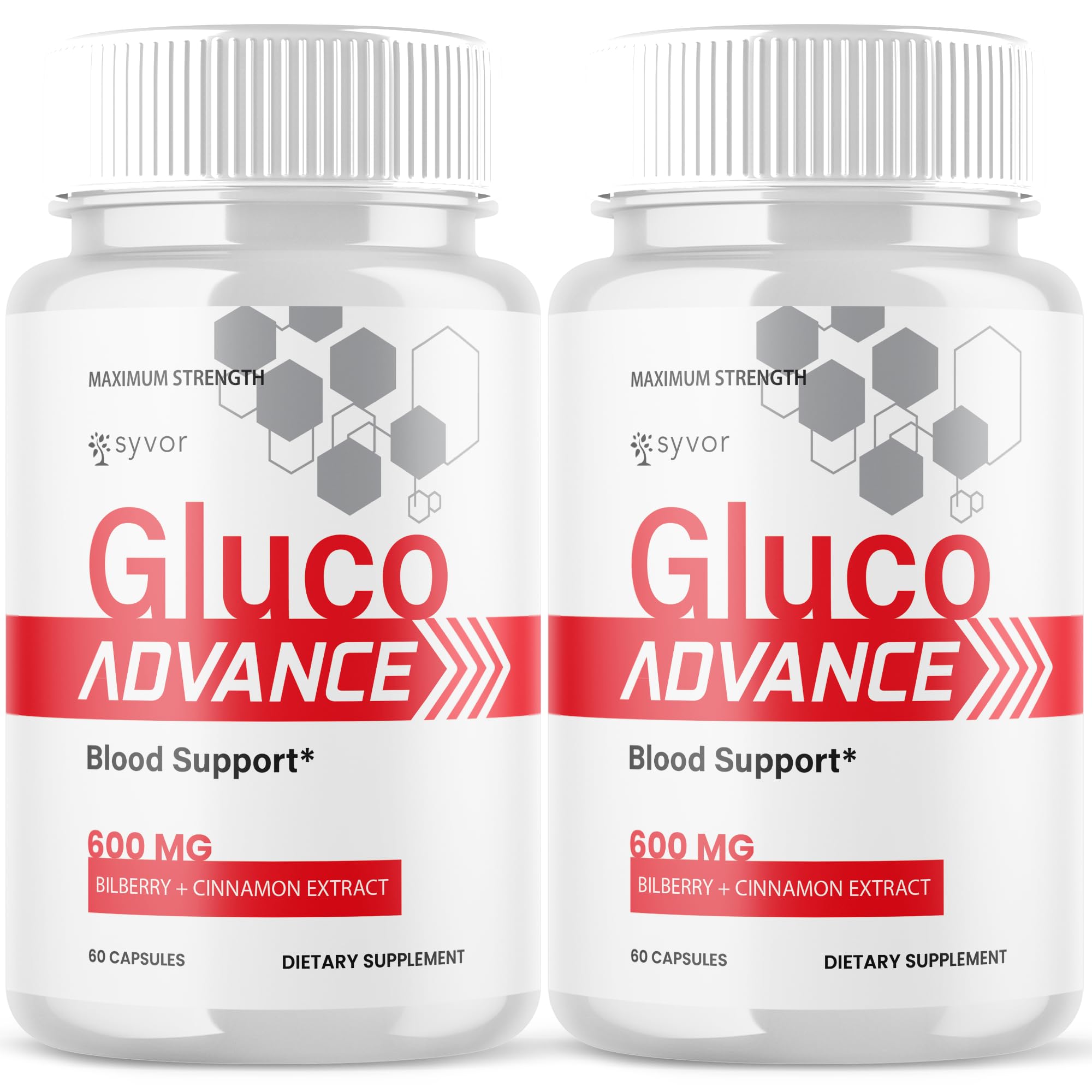 (2 Pack) Gluco Advance Capsules, Official GlucoAdvance Supplement Pills with All Natural Ingredients, Advanced Formula Supplement with Maximum Strength Support Vitamins for Women & Men (120 Capsules) Syvor buy supplements canada