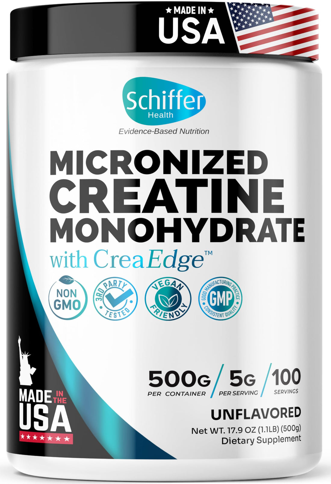 Creatine Monohydrate Powder 500g – Supports Muscle Growth, Strength & Cognitive Function*, 5g per Serv - 100 Servings, Pure Micronized Creatine for Enhanced Performance, Unflavored, 17.9 oz SCHIFFER HEALTH buy supplements canada