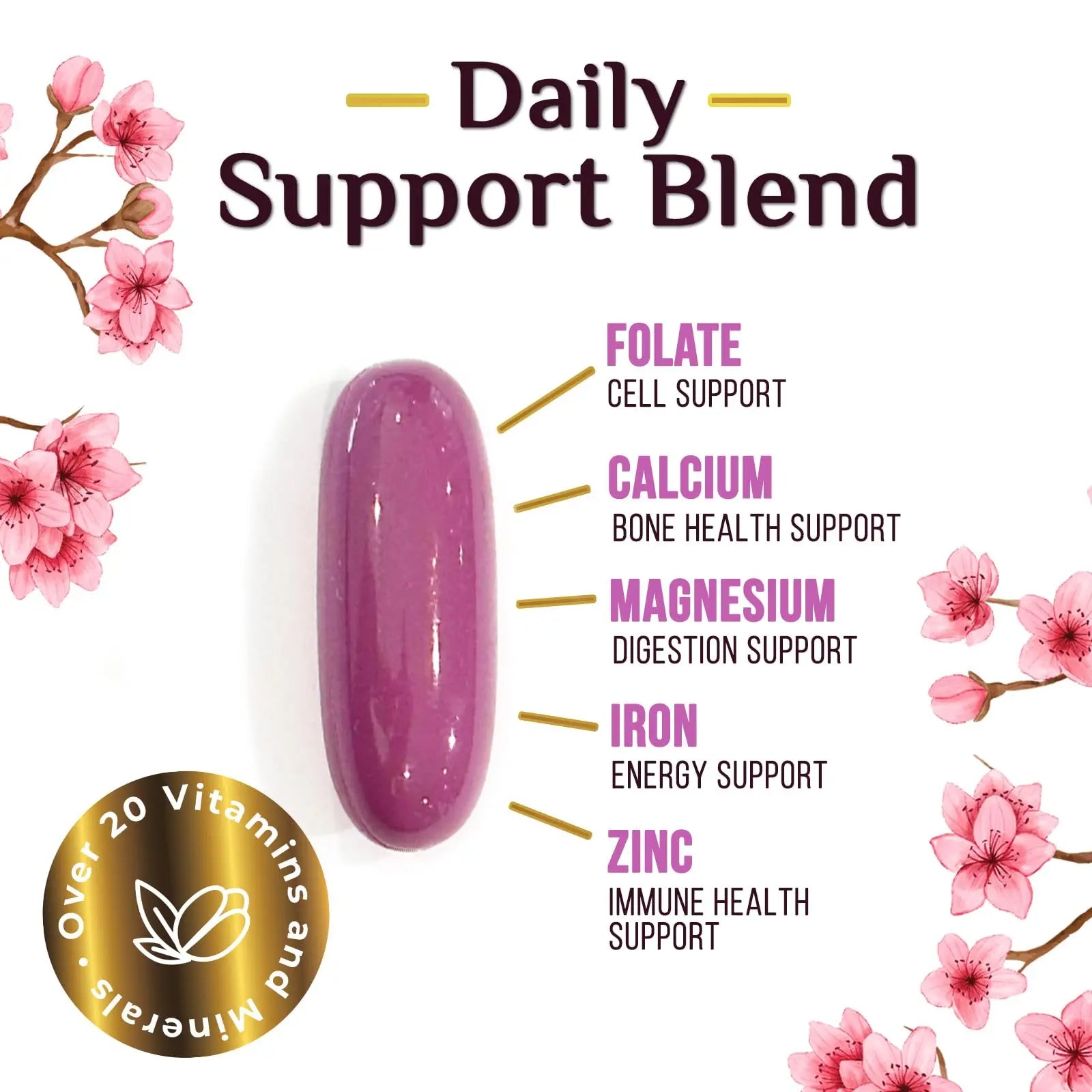Multivitamin for Women - Complete Daily Womens Multivitamins with Calcium, Folic Acid, Vitamin A, C, D, E, & B Vitamins Nature's Nutrition buy supplements canada