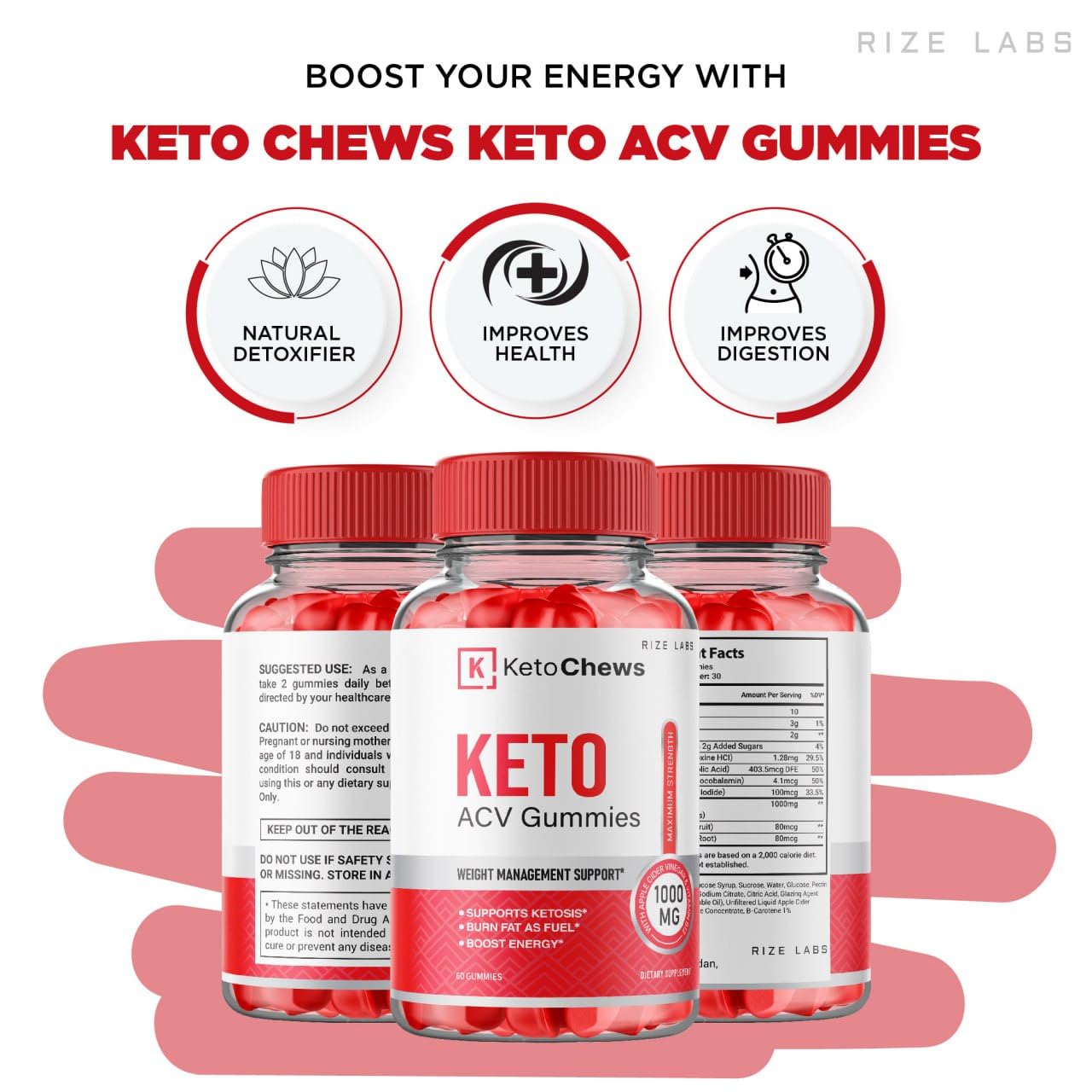(2 Pack) Keto Chews Gummies - Keto Chews ACV Gummies for Weight Loss 525 MG rize labs buy supplements canada