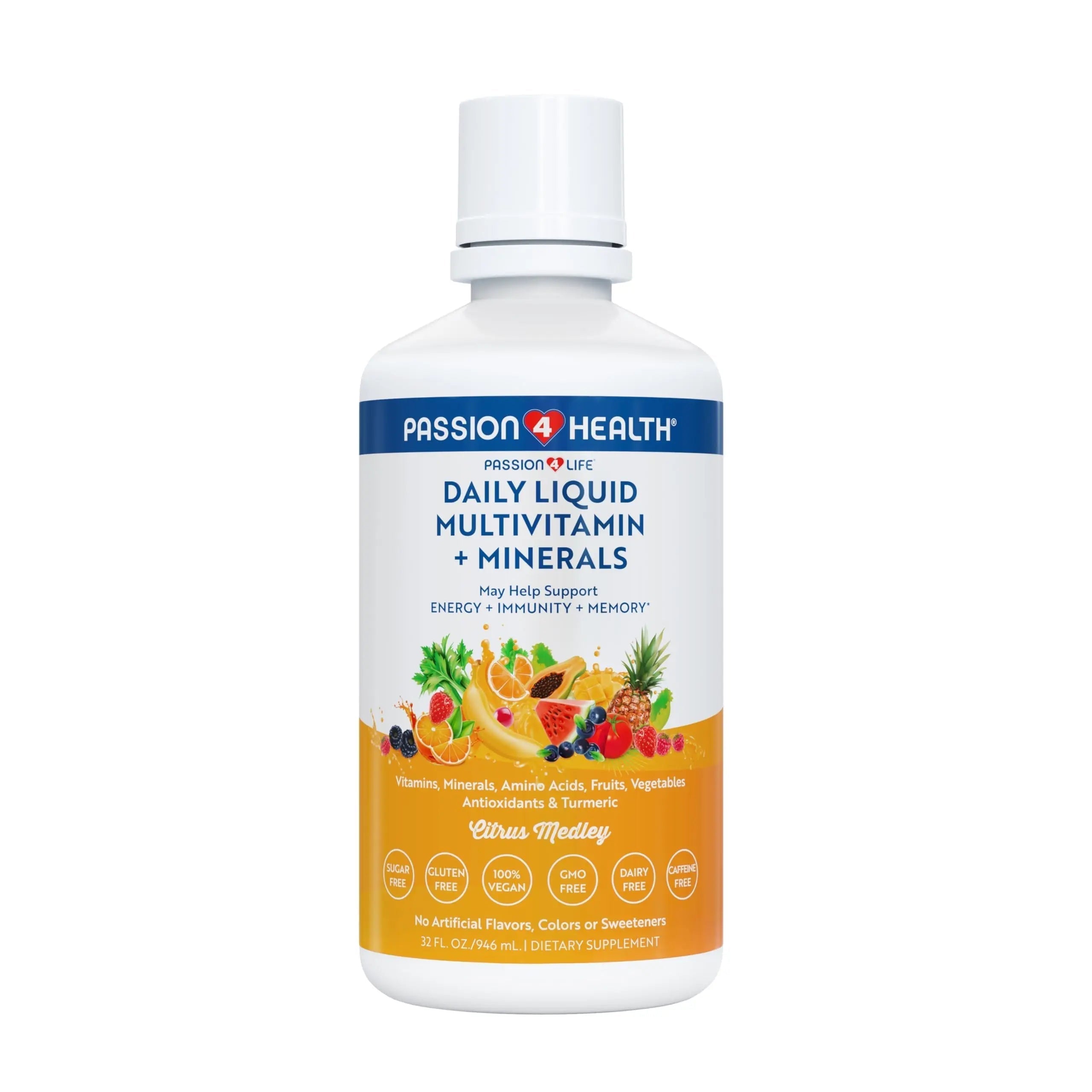 Passion 4 Life Mega Liquid Multivitamins, Trace Minerals, Amino Acids, Turmeric for Adults, Men, Women, Teens, Kids Passion 4 Life buy supplements canada