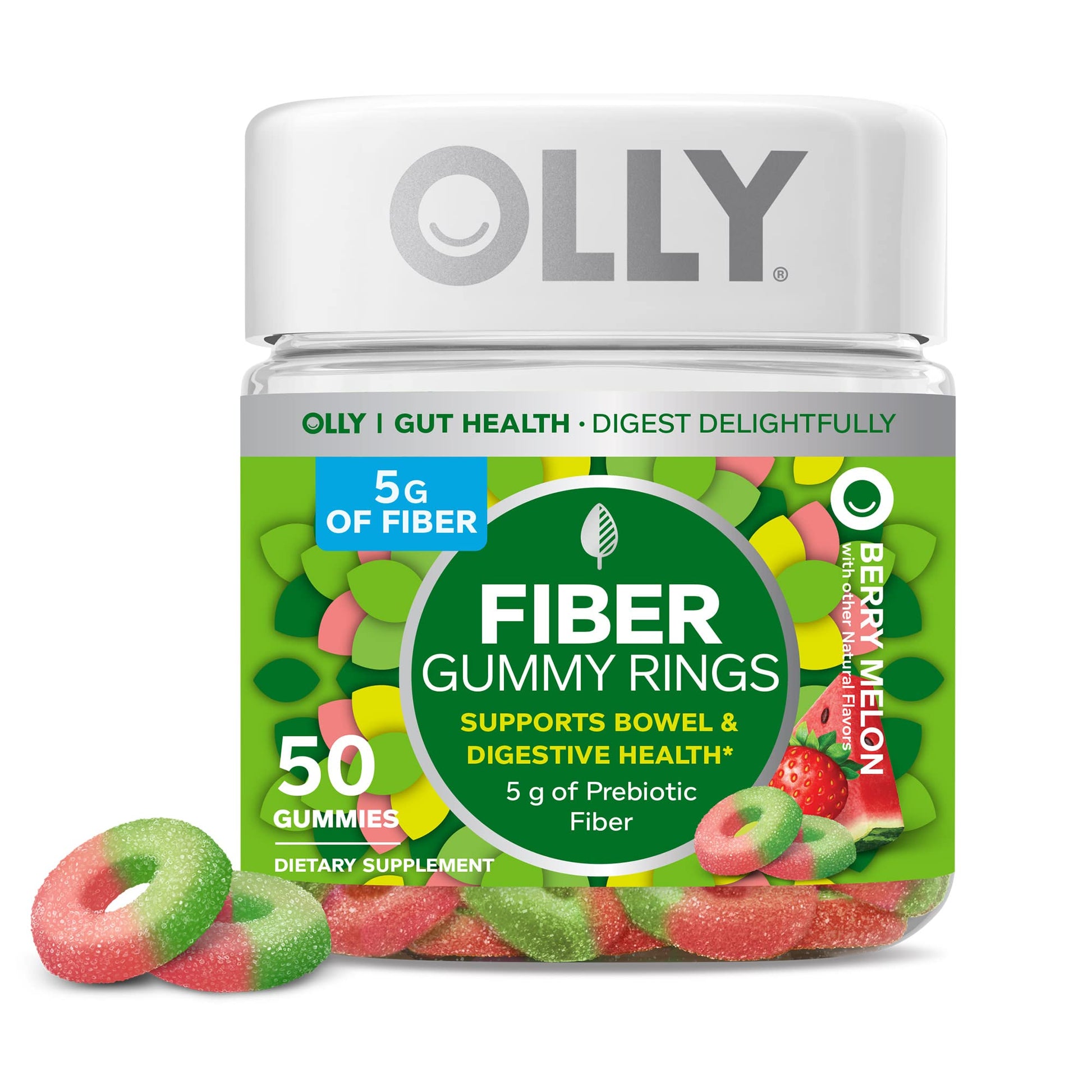 OLLY Fiber Gummy Rings, 5g Prebiotic Fiber, FOS (Fructo-oligosaccharides), Digestive OLLY buy supplements canada