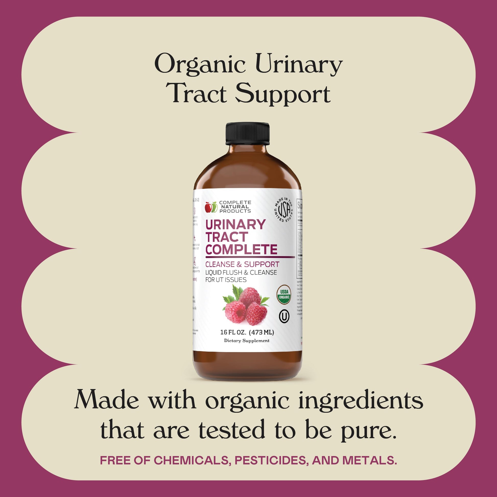 Complete Natural Urinary Tract Complete 8oz - Liquid Supplement for Urinary Tract Health with Organic Cranberry, D-Mannose, Beet Root, Fennel Seed, and Turmeric Complete Natural Products buy supplements canada