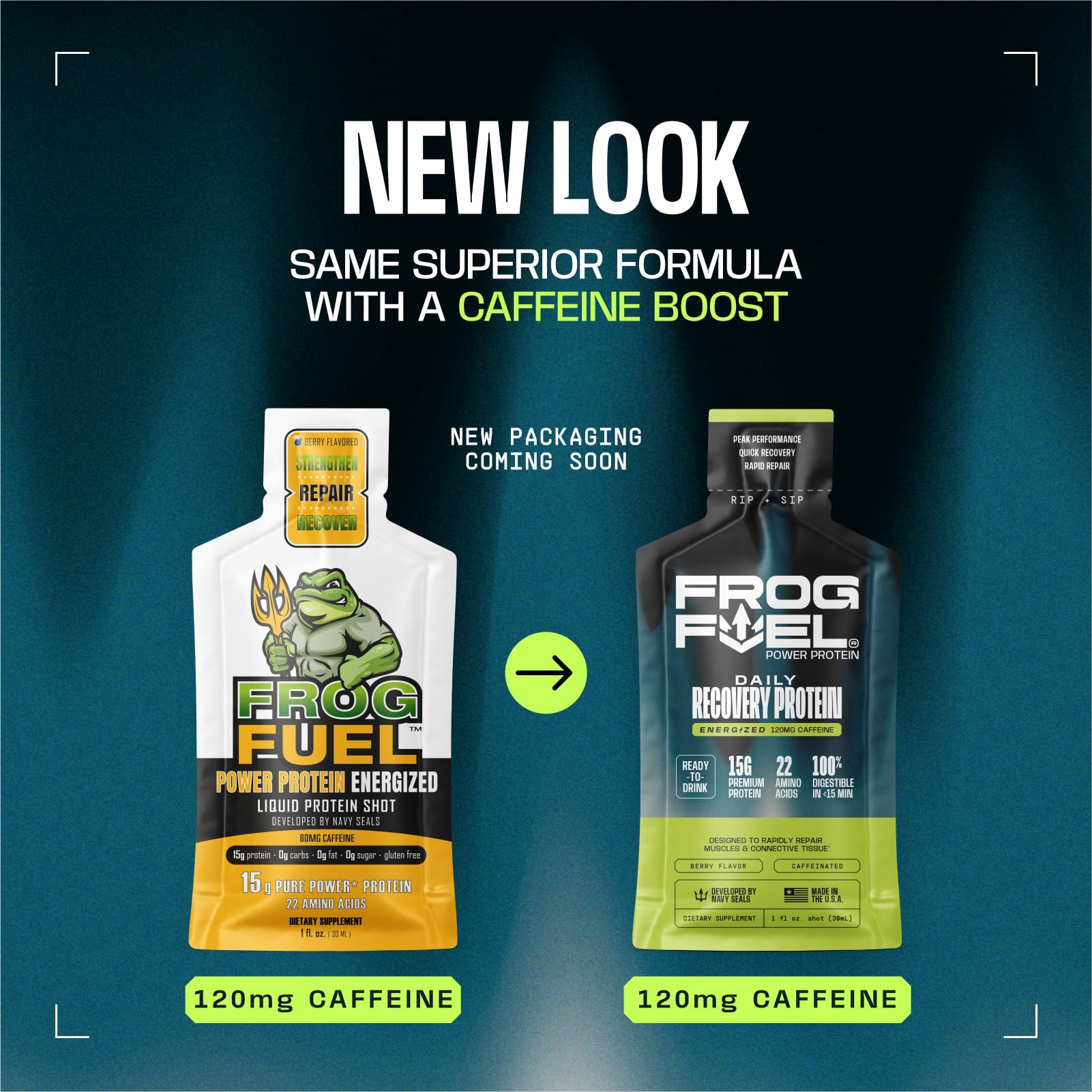 Frog Fuel Power Energized Complete Protein Shot, 15g, Nano Hydrolyzed & Grass Fed, 80mg Caffeine, Gluten Free, Fat & Sugar Free, 22 Amino Acids, Frog Fuel buy supplements canada