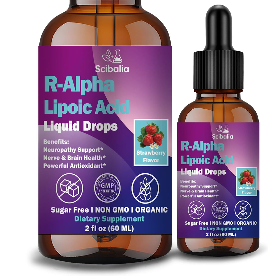 R Alpha Lipoic Acid 600mg Liquid Drops for Neuropathy, Advanced 11-in-1 Stabilized R-ALA Supplement w. Benfotiamine Acetyl L-Carnitine Vitamin C E for Antioxidant Nerve Brain Energy Health Non GMO Scibalia buy supplements canada