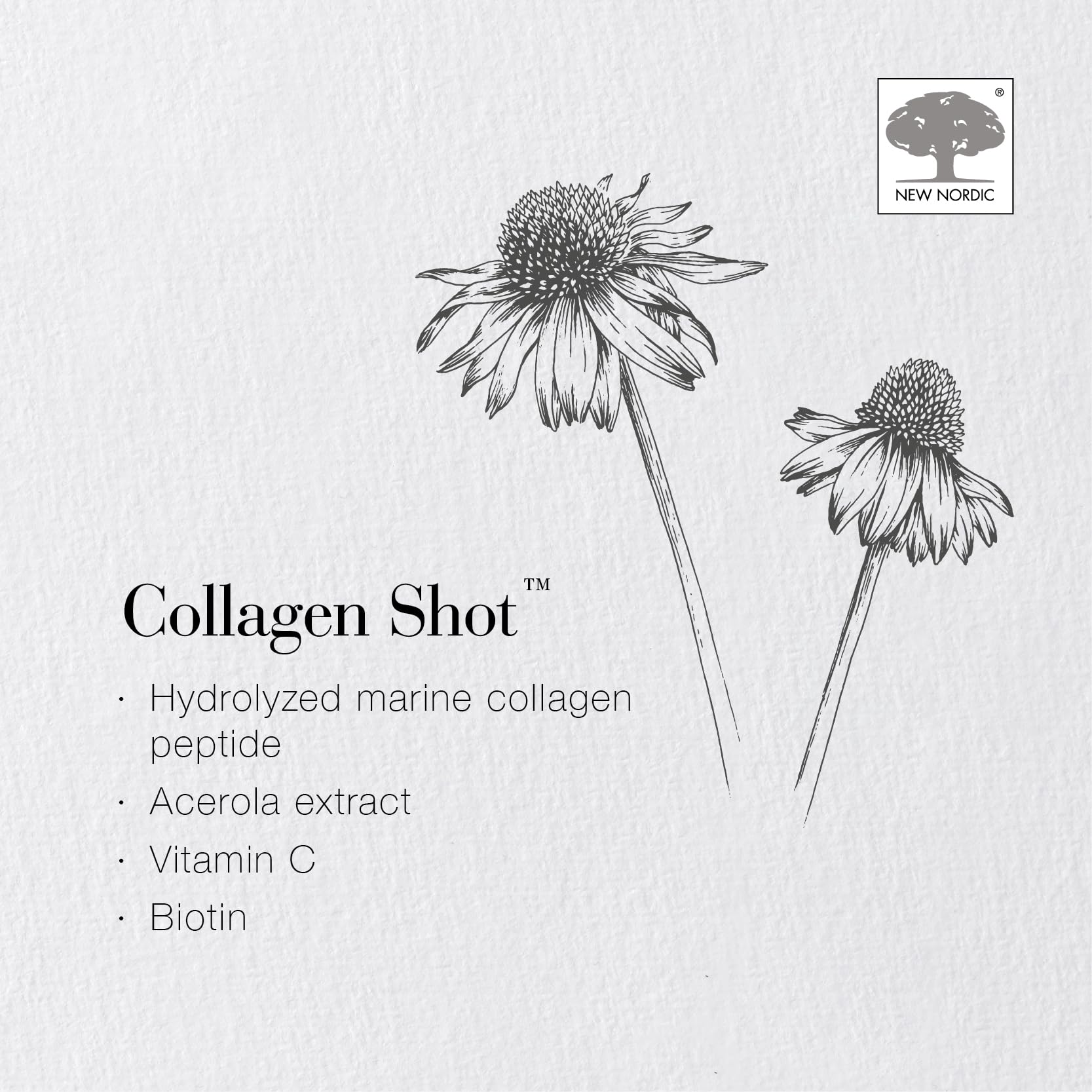 New Nordic Collagen Shot High-Absorbency Premium Liquid Daily Sachets - 15x Hydrolysed Shots - Freshwater Marine Collagen New Nordic Ltd buy supplements canada
