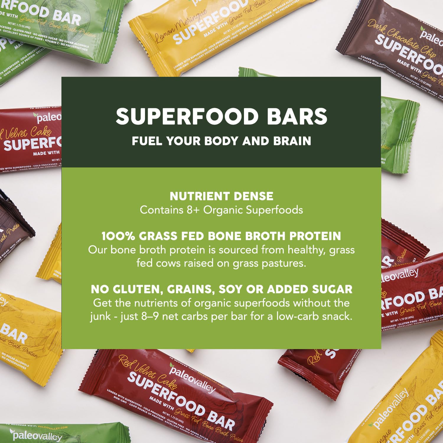 Paleovalley Superfood Bars – Apple Cinnamon– 10 Pack – 9g Protein per Bar – Gluten-Free, Grain-Free, Paleo, Non-GMO – On-the-Go Snack Paleovalley buy supplements canada