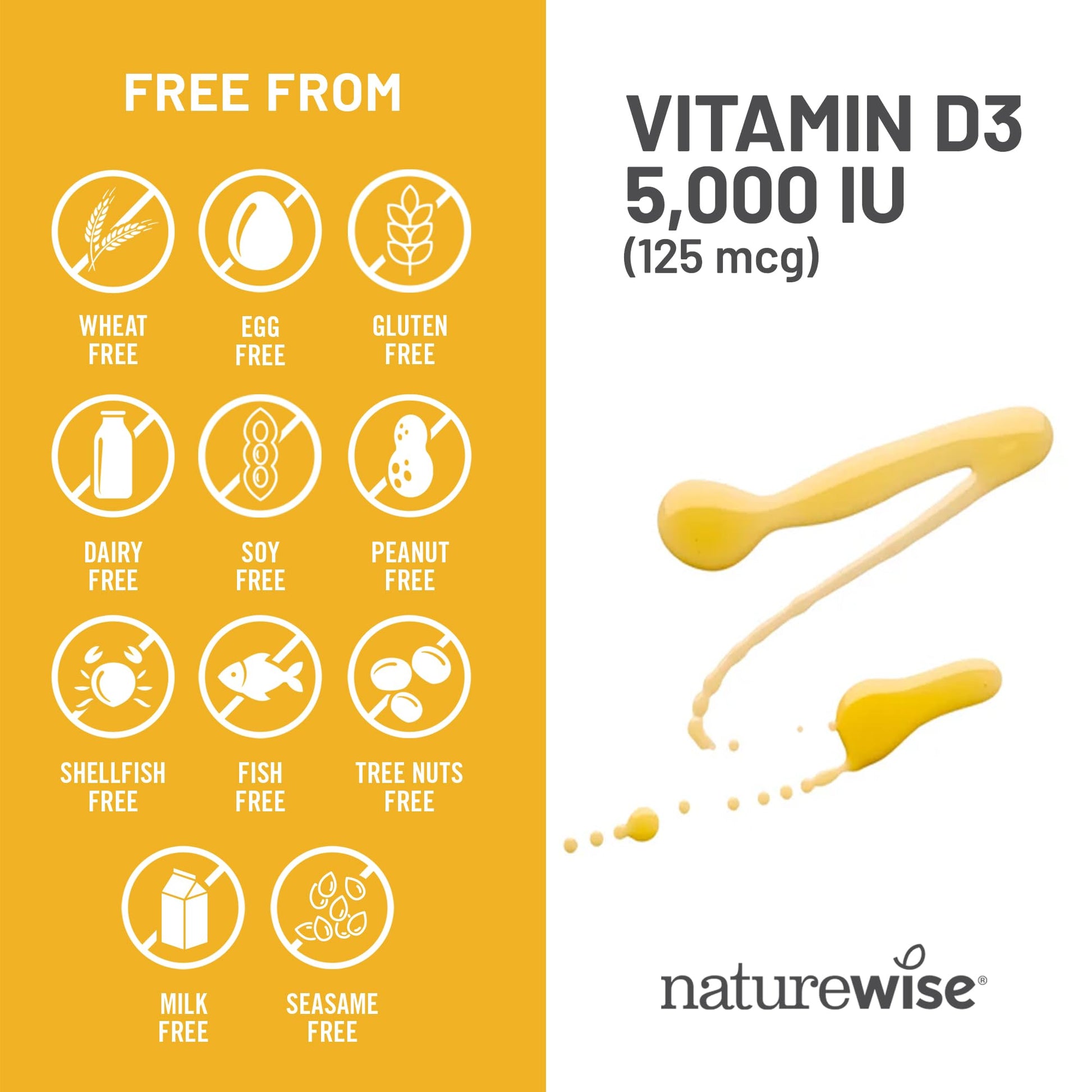 NatureWise Vitamin D3 5000iu (125 mcg) 1 Year Supply for Immune Support, Healthy Muscle Function, and Bone Health - Non-GMO NatureWise buy supplements canada
