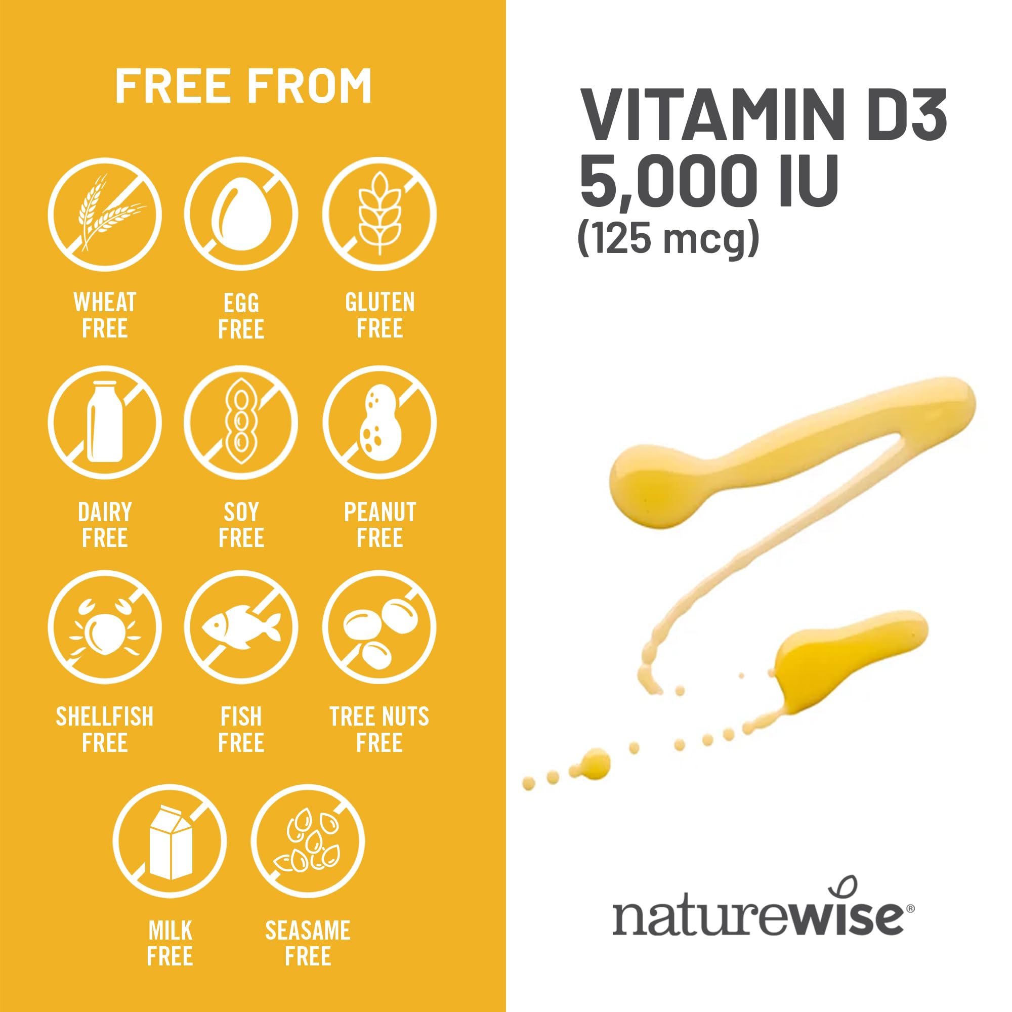 NatureWise Vitamin D3 5000iu (125 mcg) 1 Year Supply for Immune Support, Healthy Muscle Function, and Bone Health - Non-GMO NatureWise buy supplements canada