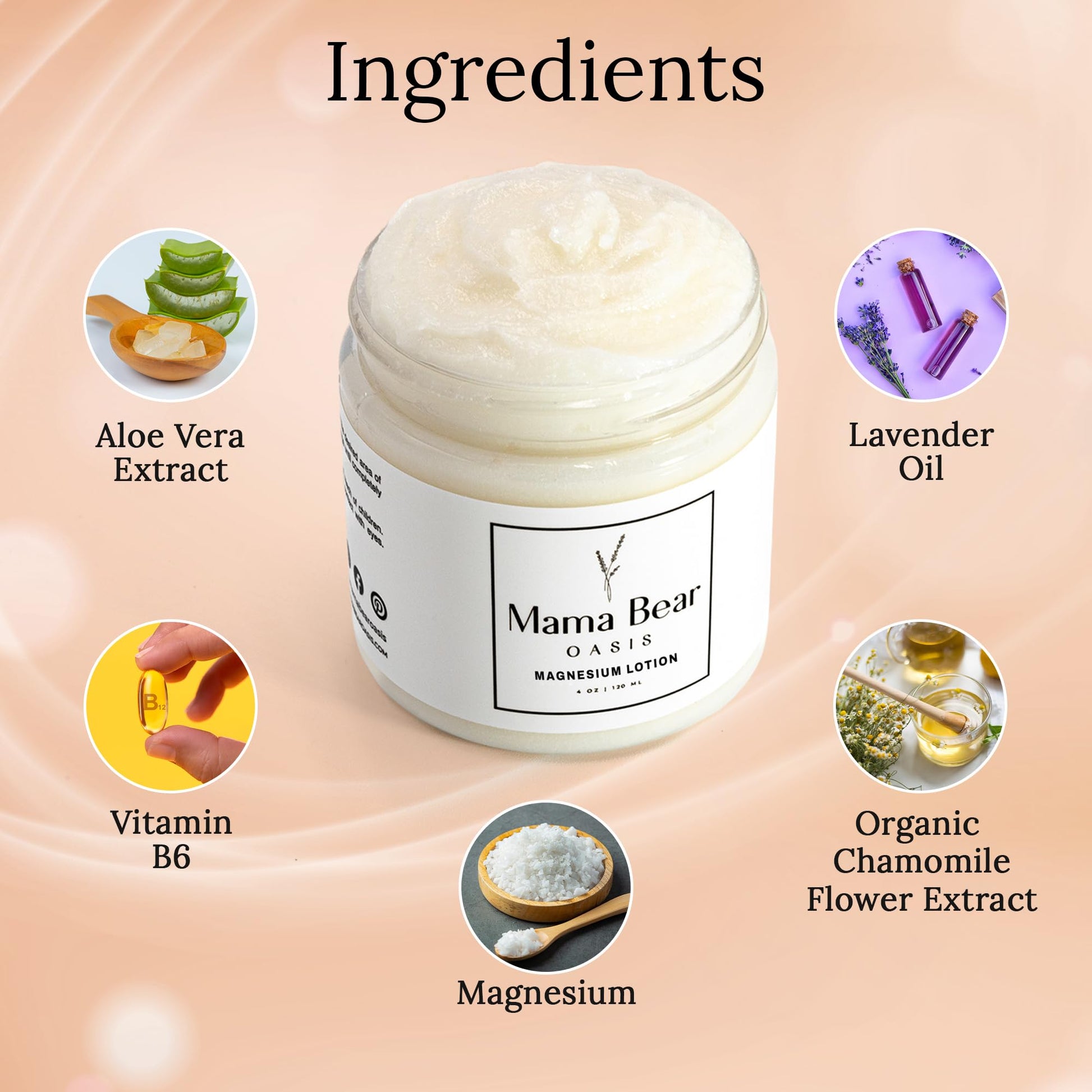 Mama Bear Oasis Lotion - Magnesium Cream - Lavender Magnesium Lotion for Foot, Hands, Legs, Toes Includes Arnica, Vitamin B6, Aloe Vera, MSM (Pack of 2) Mama Bear Oasis buy supplements canada