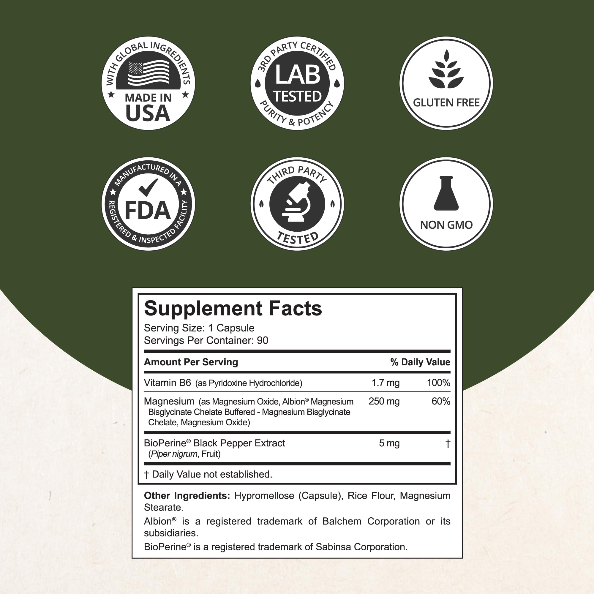 Magnesium Glycinate Chelate Complex with Albion Magnesium Bisglycinate Chelate, Vitamin B6 & BioPerine for Bone, Muscle, Natural Sleep, NuBest buy supplements canada