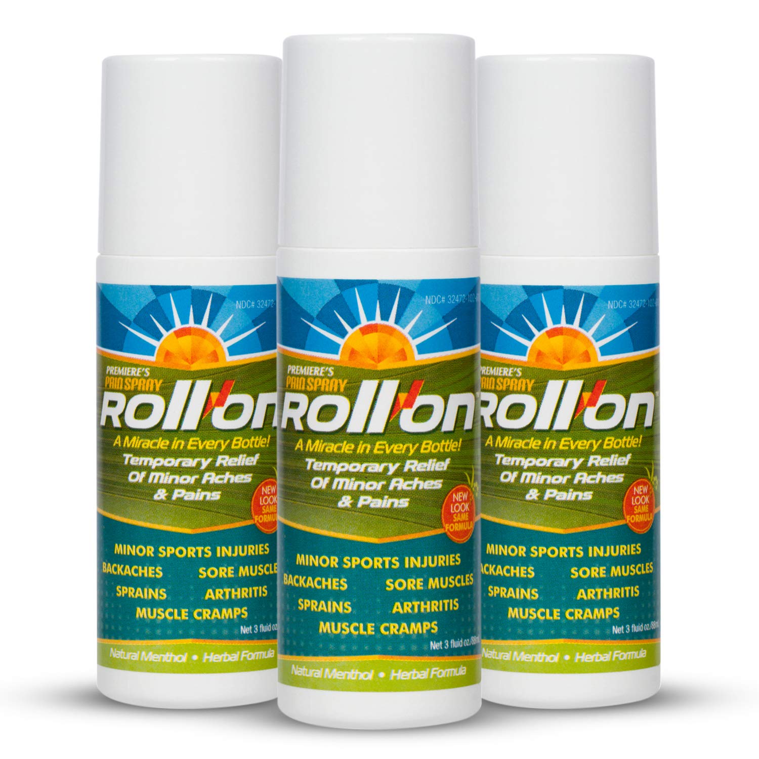 Premiere's Pain Spray All-Natural Menthol & Peppermint Roller Herbal Blend for Joint and Nerve Pain, Muscle Soreness, Sprains, Cramps, Sports Injuries, Back Pain & Neck Shoulder Aches - 3 Pack Premiere's Pain Spray buy supplements canada