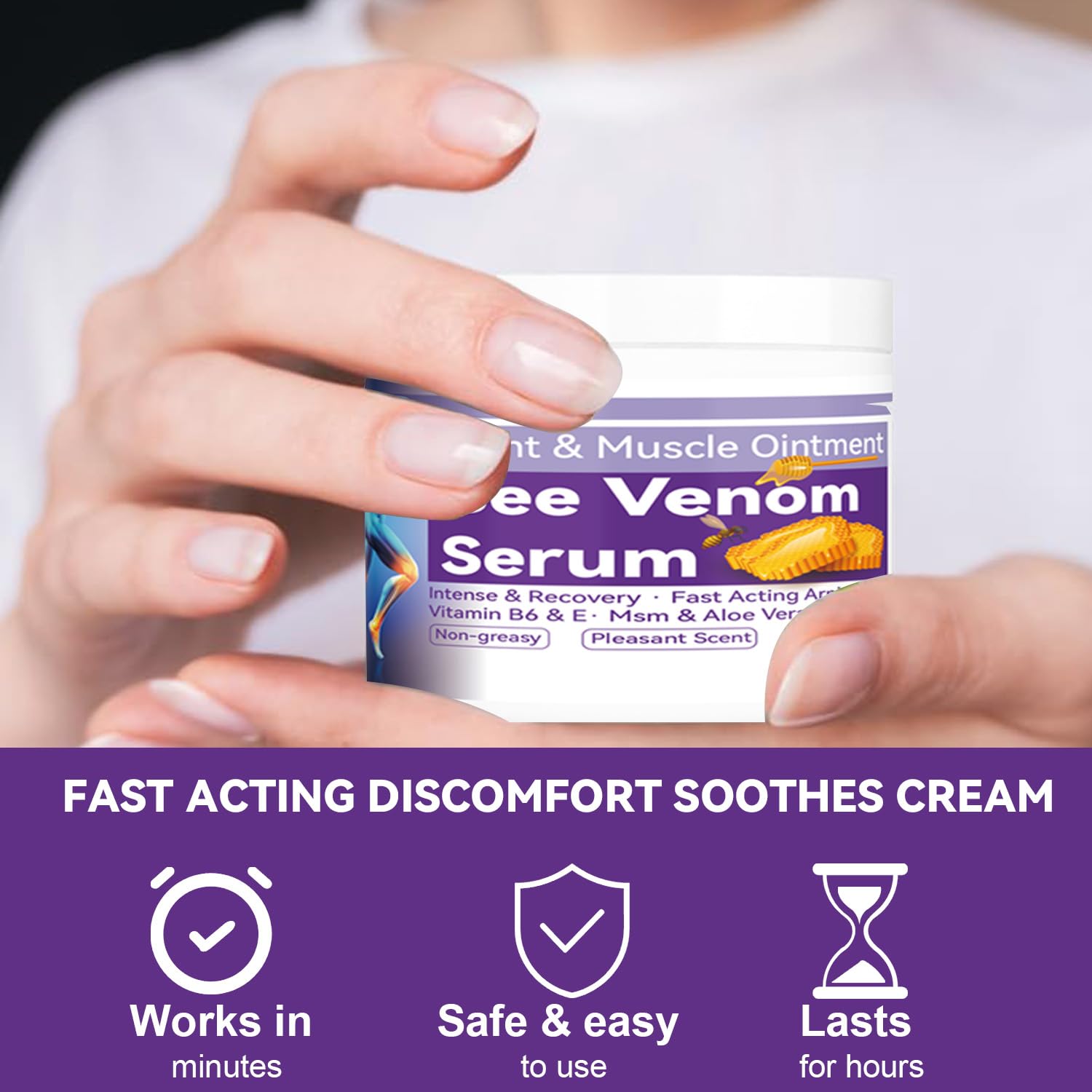 Cedonivor Bee Venom Joint Cream, Joint & Muscle Soothing, Bee Venom Cream for Back, Knee, Hands, Neck, Feet Cedonivor buy supplements canada