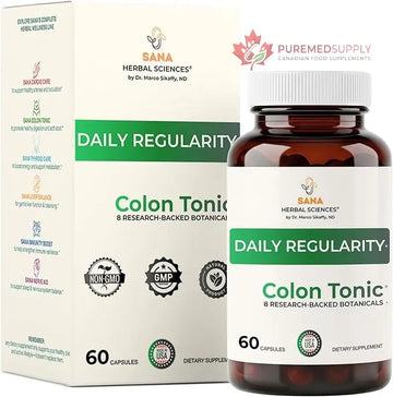 Natural Stool Softener for Constipation Relief – Safe for Daily Use & Postpartum | Gentle Herbal Formula for Adults & Seniors | 60 Capsules | Sana Herbal Sana Herbal Sciences buy supplements canada