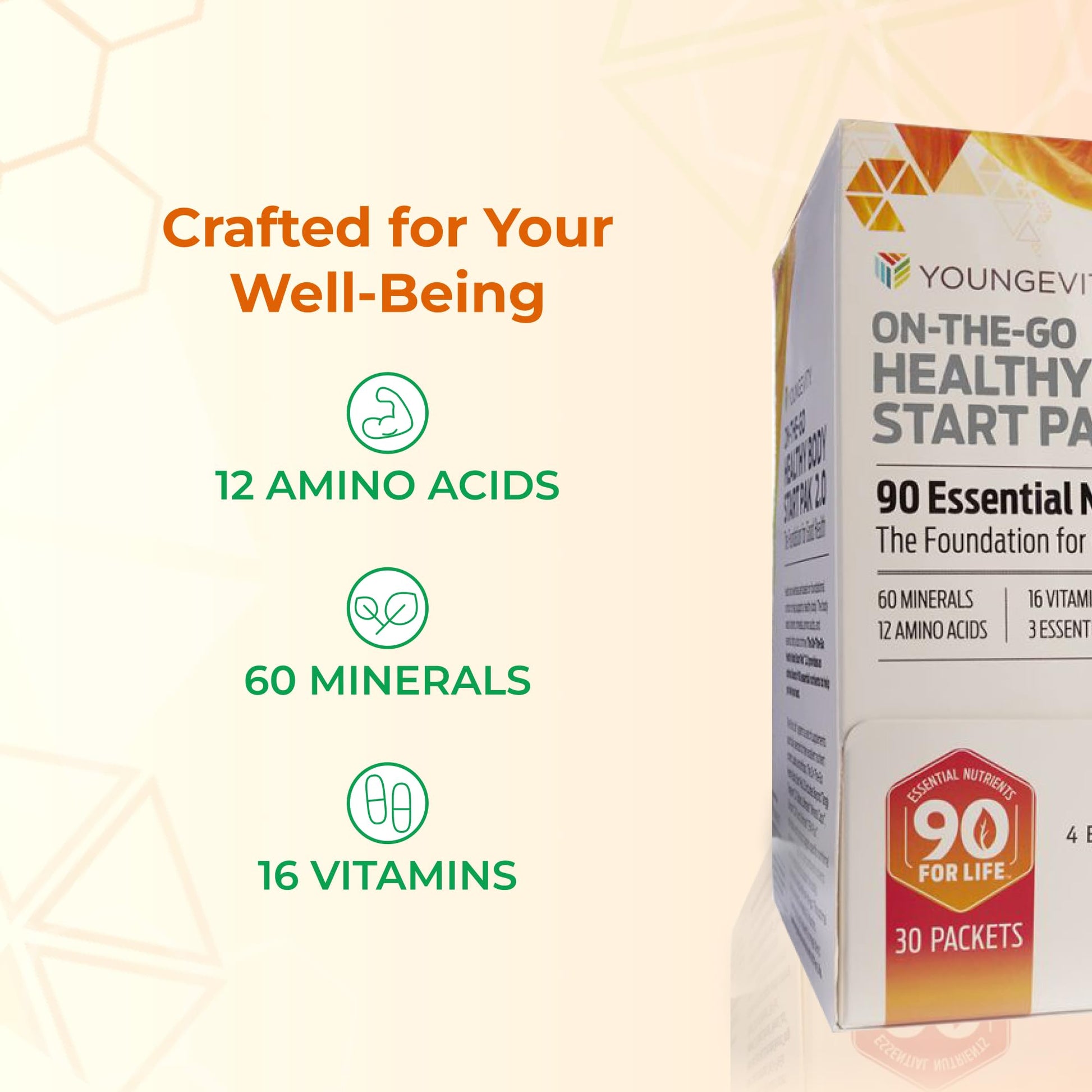 Youngevity On-The-Go Healthy Body Start Pak 2.0 - Includes Multi-Vitamins, Minerals, EFAs, & Amino Acids | 90 Essential Nutrients | 30-Day Supply Youngevity buy supplements canada