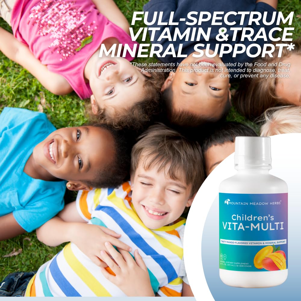 Mountain Meadow Herbs Children's Vita-Multi: Blended Vitamin & Mineral Supplement - Fast Absorbing Liquid Kids Vitamins with Fruits, Greens, and Eye-Protecting Lutein (16 oz.) Mountain Meadow Herbs buy supplements canada