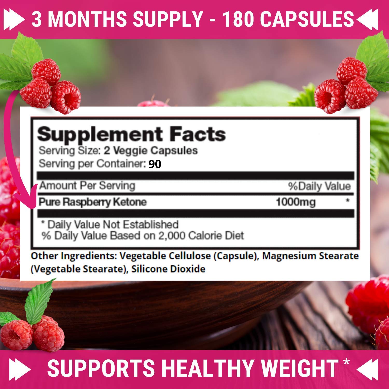 FRESH HEALTHCARE Pure 100% Raspberry Ketones Max 1000mg Per Serving - 3 Month FRESH HEALTHCARE buy supplements canada