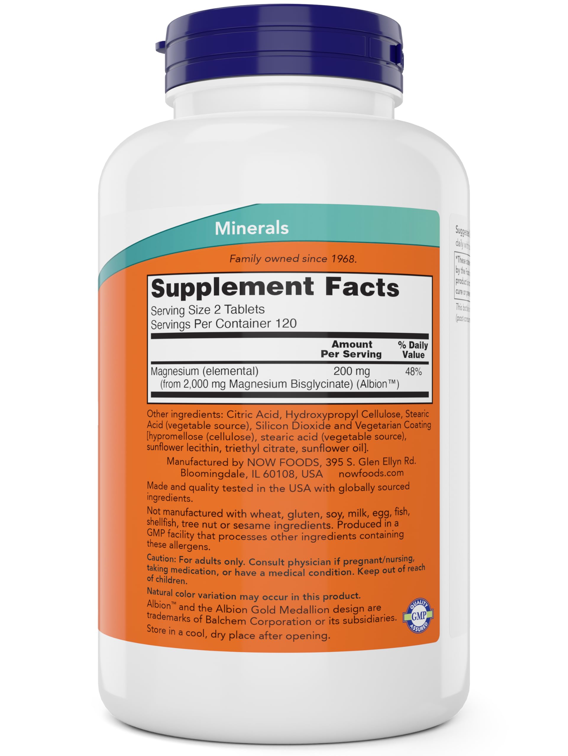 Now Foods Magnesium Glycinate, 240 Tablets - Supports Healthy Muscle and Nerve Functions - Non-GMO NOW Foods buy supplements canada