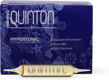 Quicksilver Scientific Original Quinton Hypertonic Solution - Sea Water Hydration - Liquid Minerals with Electrolytes for Muscle Recovery, Stamina+Mineral Replenishment (30 Single Serving Glass Vials) Quicksilver Scientific buy supplements canada