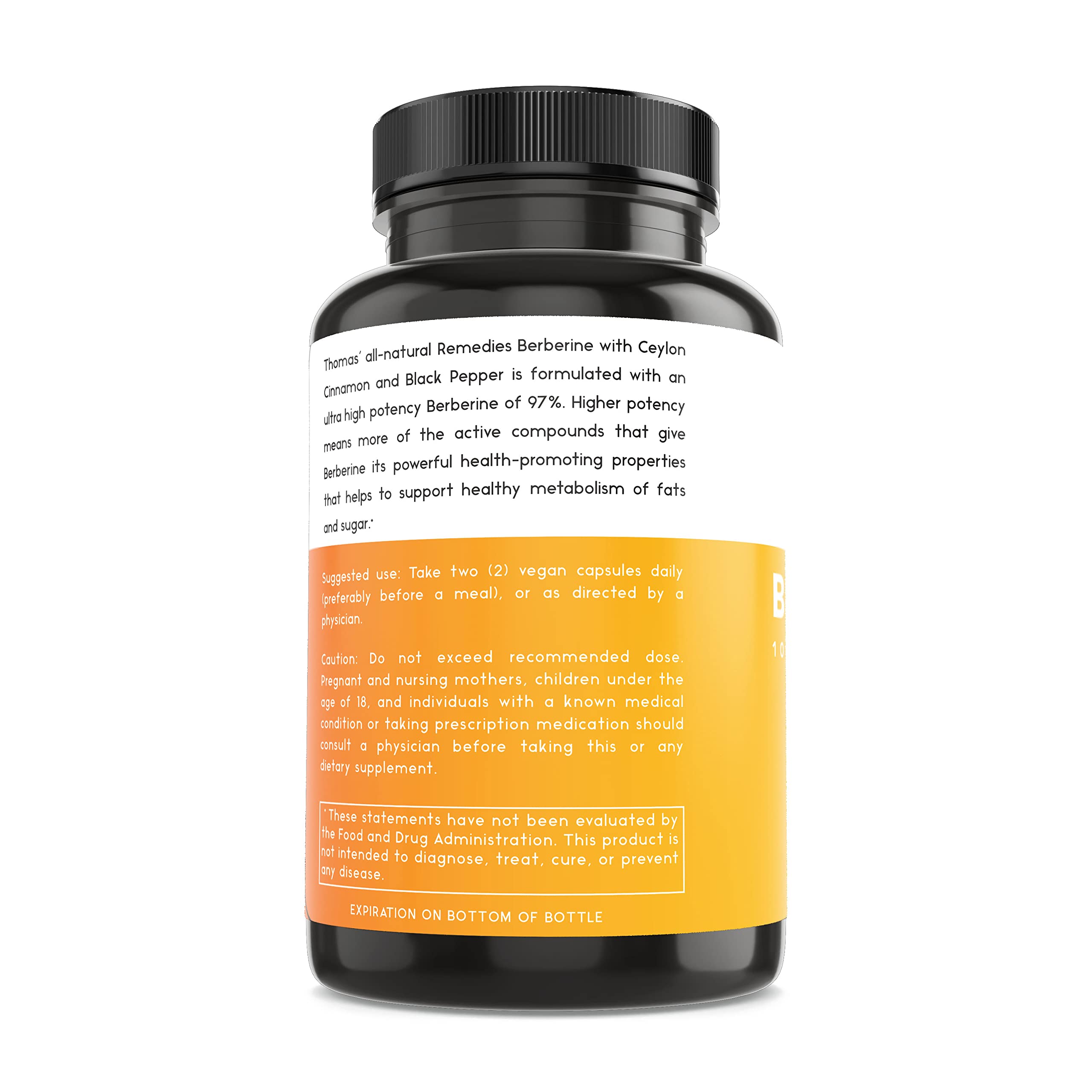 Thomas' all-natural Remedies Berberine 500mg (1000mg Per Serving)- 120 Vegan Capsules Thomas' all-natural Remedies buy supplements canada