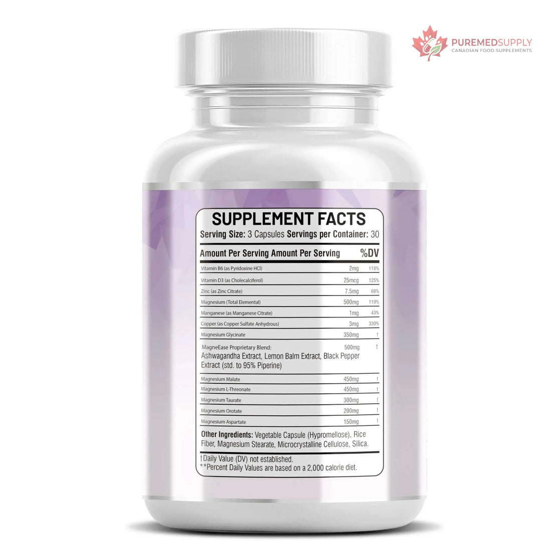Kun Shafi Magnesium Complex with Magnesium Glycinate Malate, L-Threonate, Taurate, Orotate, Zinc,Aspartate, Copper Manganese & Vitamin D3 B6 Complex - 1Pack Kun Shafi buy supplements canada