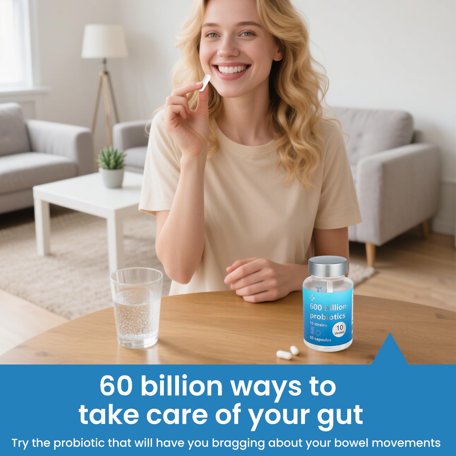LOUDSAY Probiotics 60 Billion CFU - 10 Strains - Immune, Digestive & Gut Health - Supports Occasional Constipation, Diarrhea, Gas & Bloating - for Women & Men - 60 ct LOUDSAY buy supplements canada