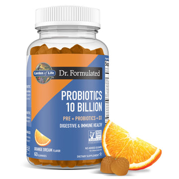 Garden of Life Dr Formulated 10 Billion CFU Prebiotic Fiber & Probiotic Gummies with Vitamin D3 for Digestive and Immune Health – Gluten Free, Non GMO Garden of Life buy supplements canada