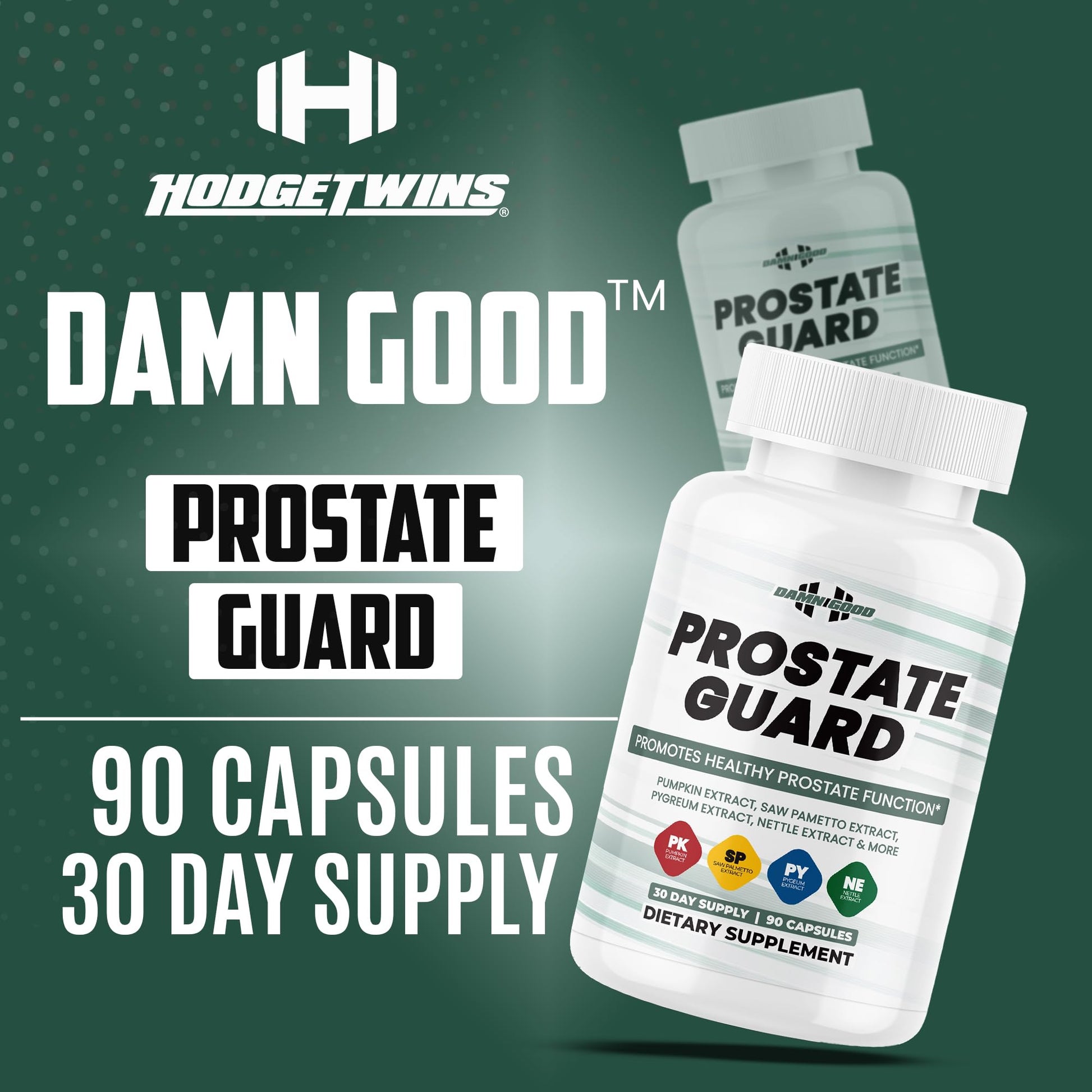 DAMN GOOD The Hodge Twins Prostate Guard - 90 Capsules Guard Vitality Complex – Comfort Blend for Nighttime Routine, Restful Rhythm - Men's Supplements for Health Supports Relaxation DAMN GOOD buy supplements canada
