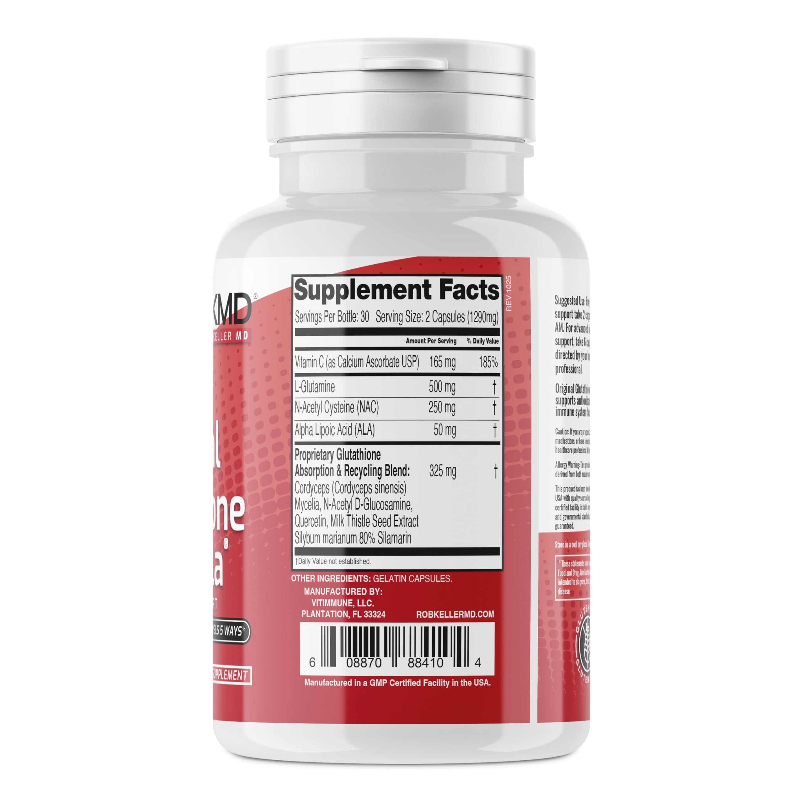 Original Glutathione Formula Essential Support, RobKellerMD, Advanced Antioxidant Formula, Helps Body Produce Glutathione Naturally for Detox, Immune Health, Mental Clarity, & Daily Wellness, 60 caps Rob Keller MD buy supplements canada