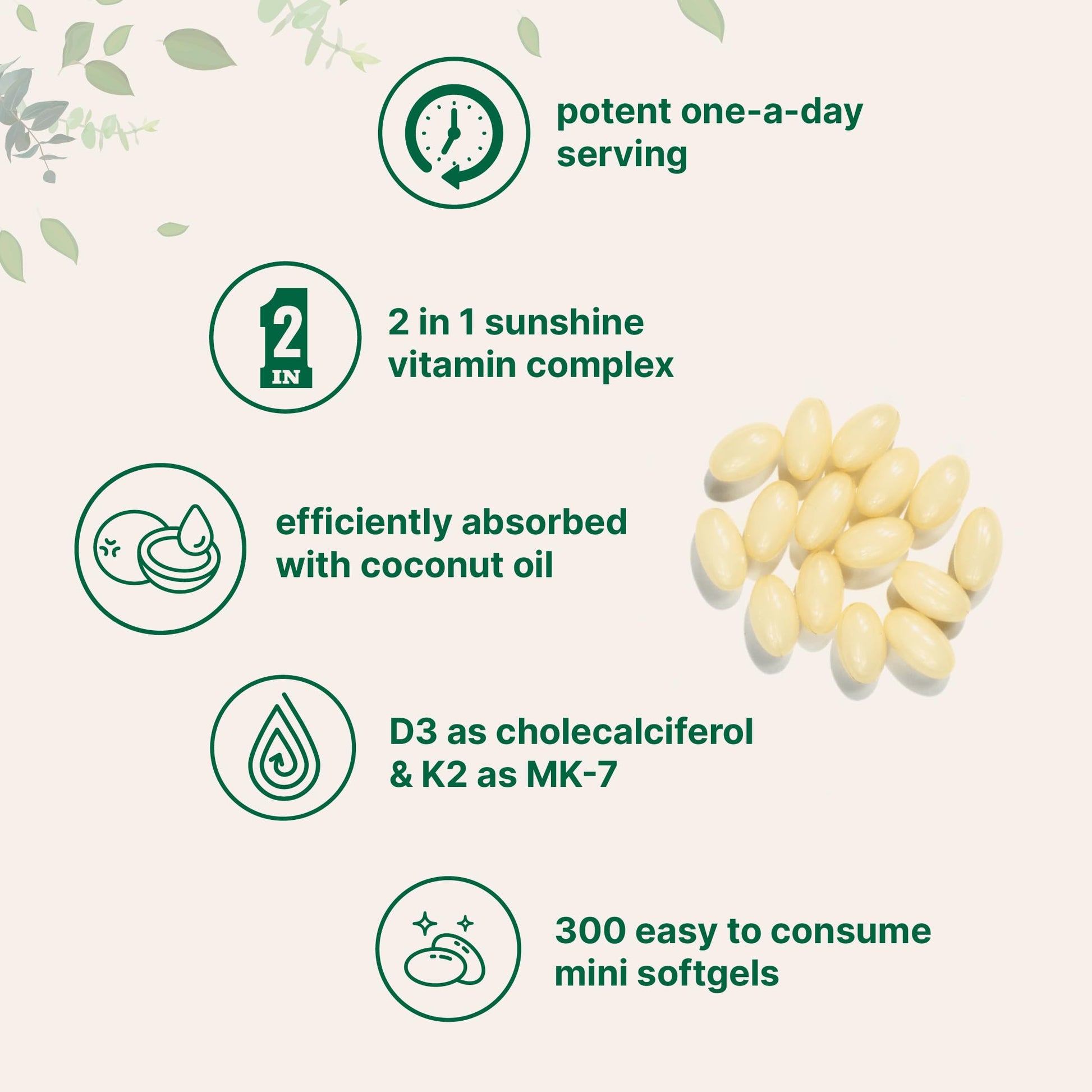 Micro Ingredients Vitamin D3 5000 IU Plus K2 (MK-7) 100 mcg, 300 Virgin Coconut Oil Softge Micro Ingredients buy supplements canada
