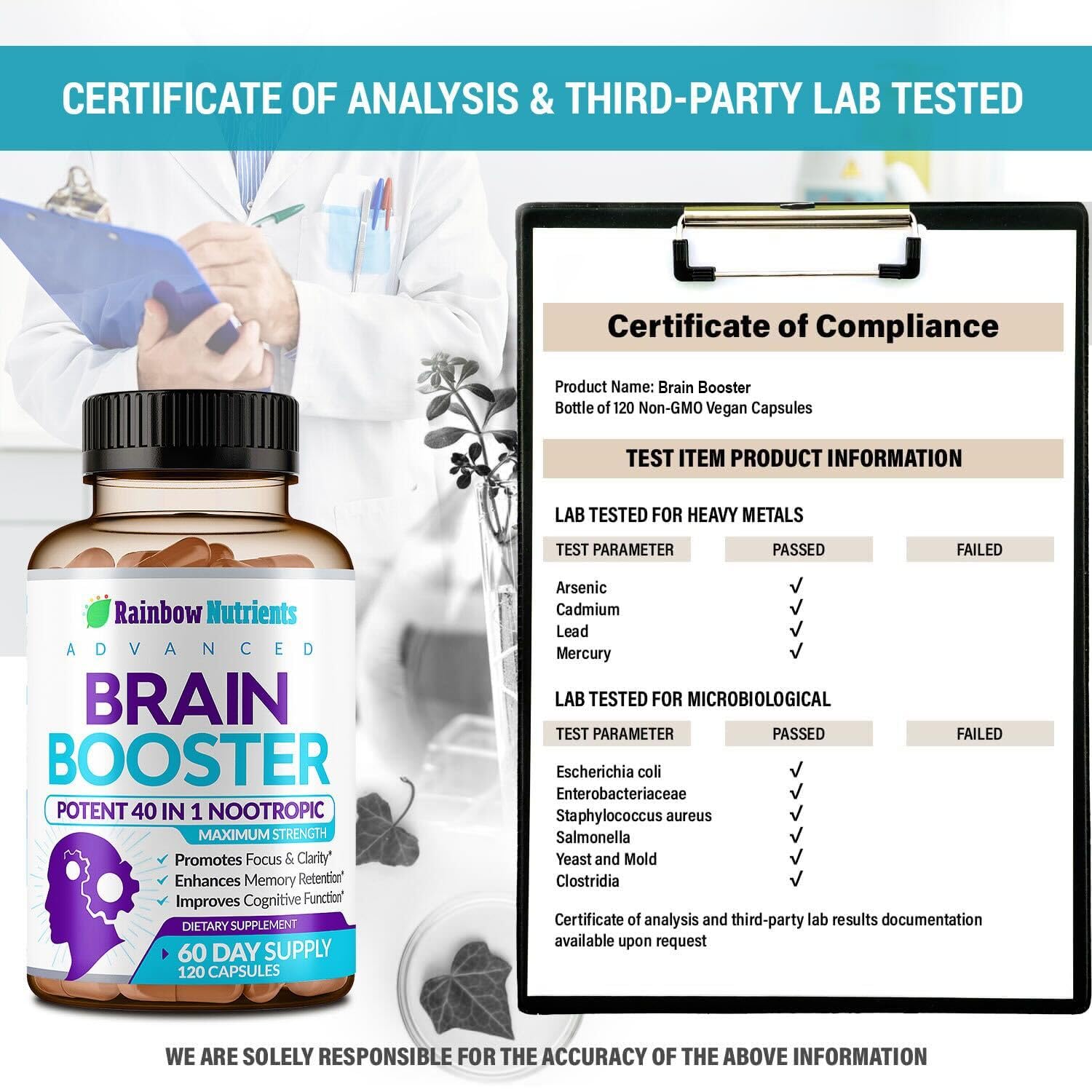 40-in-1 Brain Booster Supplements for Memory, Focus, Clarity, Energy, Performance Rainbow Nutrients, LLC buy supplements canada