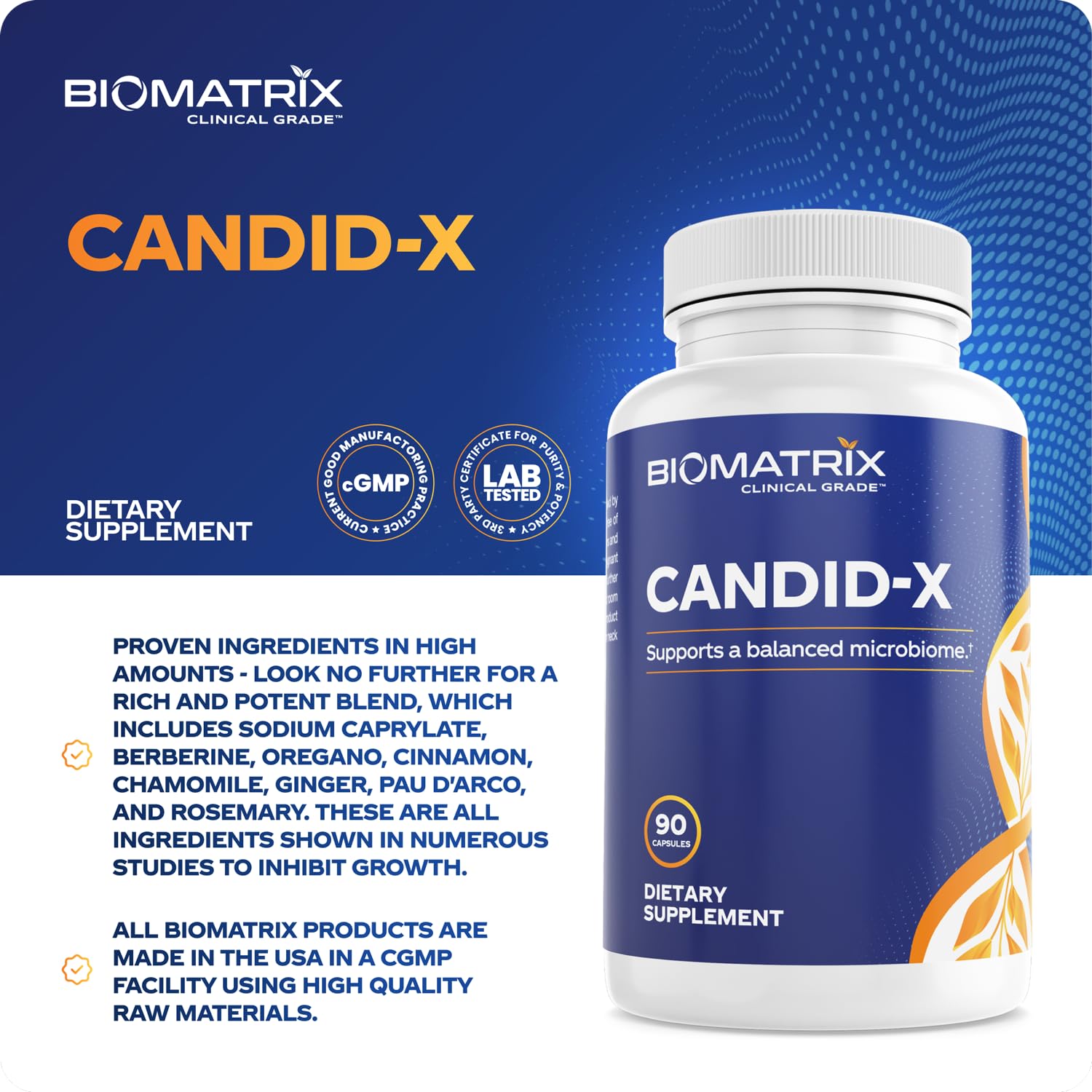 BioMatrix Candid-X Gut Cleanse with Berberine, Oregano, Sodium Caprylate, Chamomile, Ginger BioMatrix buy supplements canada