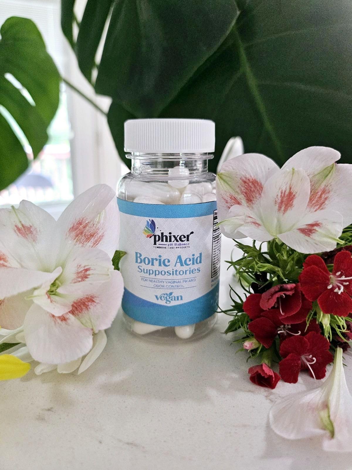 Phixer pH Balance - Vaginal Boric Acid Suppositories for Women - 20 Suppositories 600MG Each for Chronic Yeast Infections and Vaginal Odor - Vaginal Use Only - Made in USA Phixer pH Balance buy supplements canada