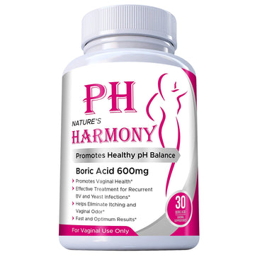 PURE PLANT HOME Boric Acid Suppositories Nature's Harmony 30 Count 600 mg 100% Pure Made in USA N'more buy supplements canada