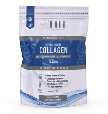 Hydrolysed Collagen Powder (Bovine) - High Protein Grass Fed Unflavoured Peptides The Intelligent Health buy supplements canada