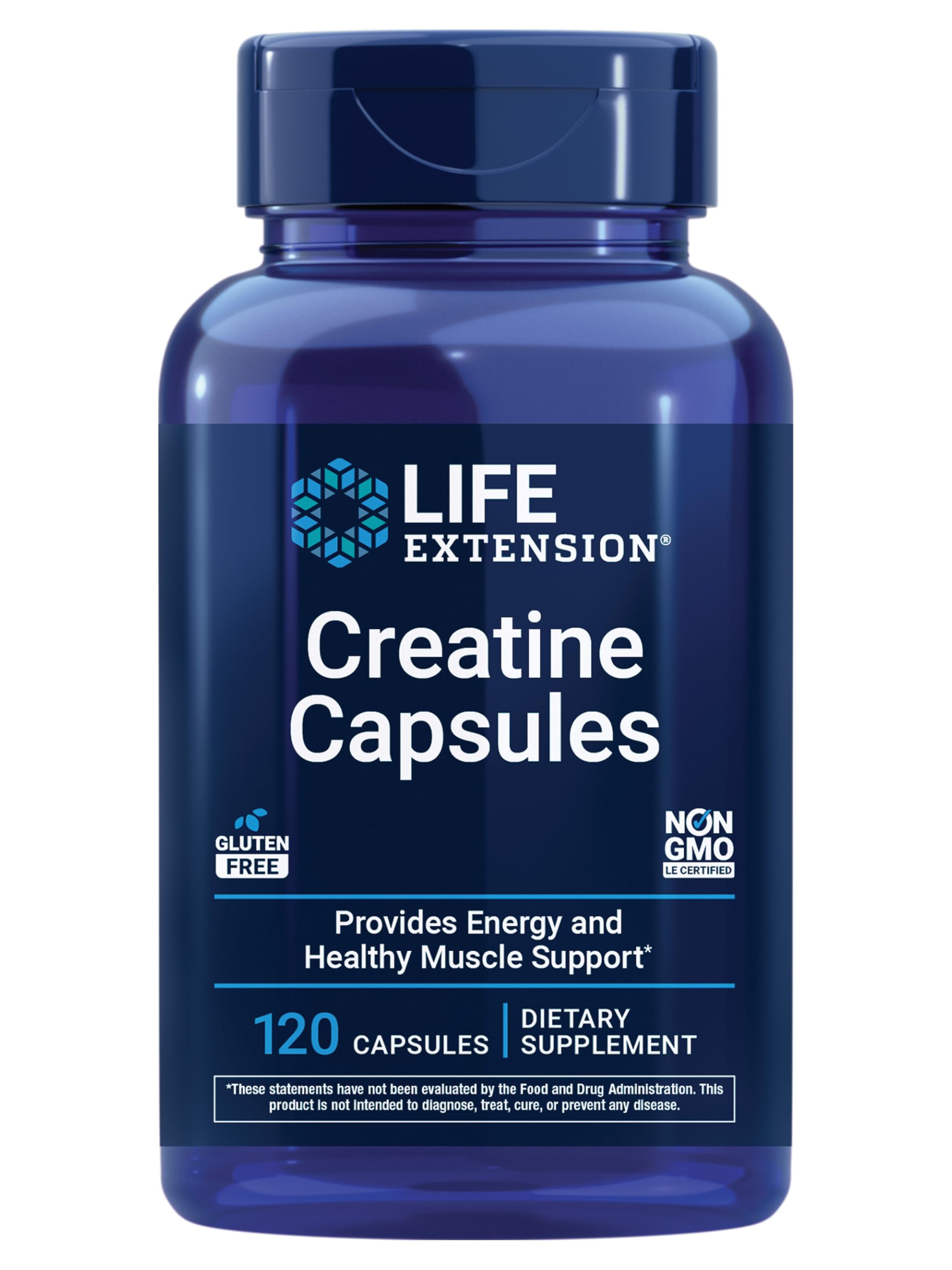 Life Extension Creatine Capsules – Creatine Monohydrate – Promotes Strength, Lean Muscle, Healthy Endurance – Non-GMO, Gluten-Free – 120 Capsules Life Extension buy supplements canada