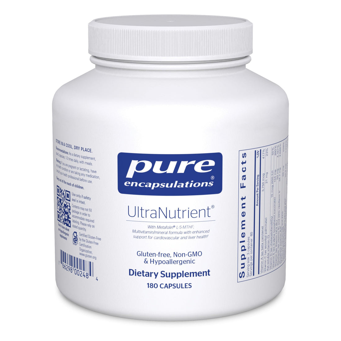 Pure Encapsulations UltraNutrient - Minerals & Multivitamins - Supports Liver & Heart Health* - Supplement for Antioxidants - with Vitamin C, CoQ10 & More - Gluten Free - 180 Capsules Pure Encapsulations buy supplements canada