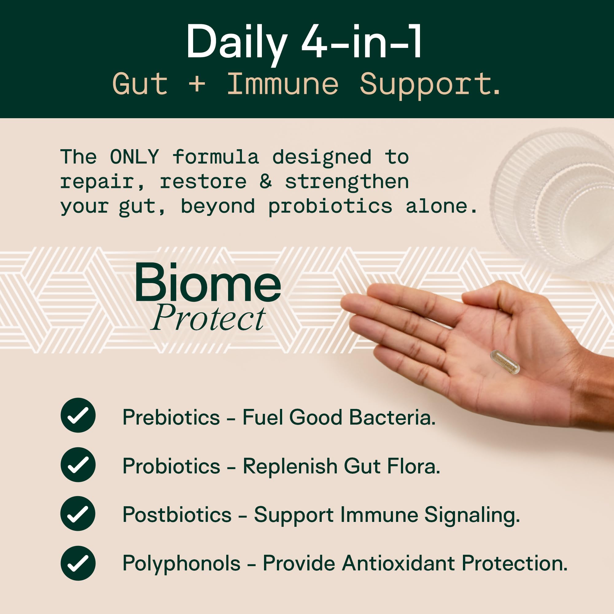 Adapt Naturals 4-in-1 Biome Protect Prebiotics, Probiotics Supplement Postbiotics & Polyphenols for Microbiome, Gut Health & Defense ADAPT NATURALS BY CHRIS KRESSER buy supplements canada