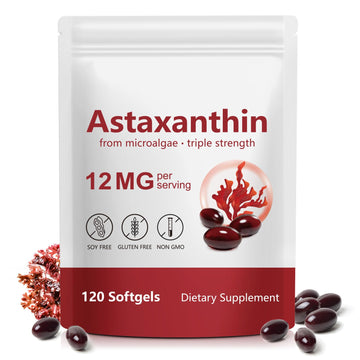 Xaarty Premium Astaxanthin 12mg, Natural Antioxidant Supplement for Eye, Joint, Skin Health,Microalgae Source, 4 Month Supply Xaarty buy supplements canada