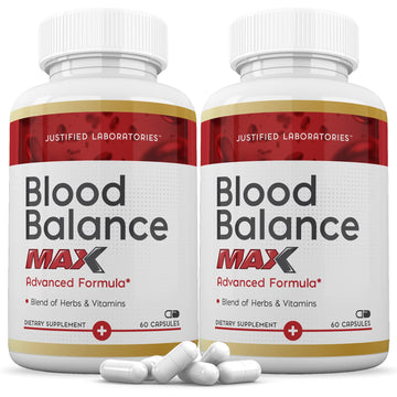 Justified Laboratories (2 Pack Blood Balance Max 1295MG Formula Supplement Pills 120 Capsules Justified Laboratories buy supplements canada