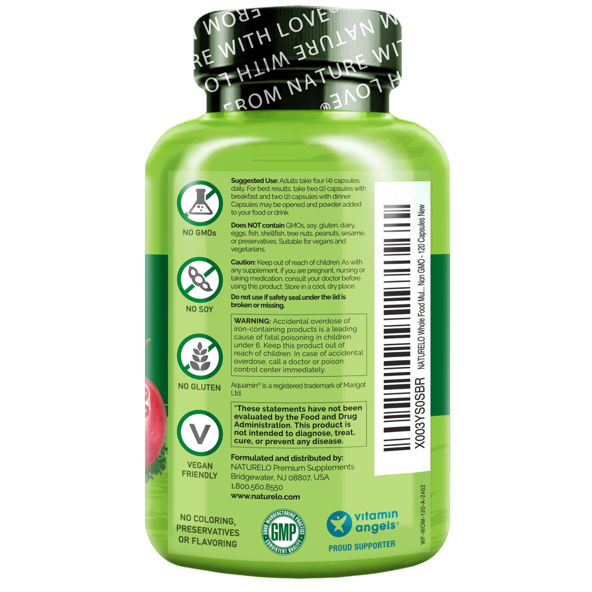 NATURELO Whole Food Multivitamin for Women - with Vitamins, Minerals, & Organic Extracts - Supplement for Energy and Heart Health NATURELO buy supplements canada