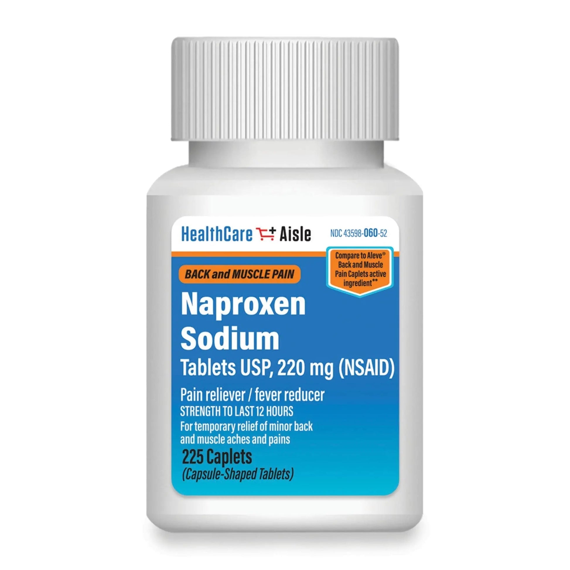 HealthCareAisle Naproxen Sodium, 220 mg - 225 caplets - Back and Muscle Pain Reliever, Up to 12 Hours of Relief HealthCareAisle buy supplements canada